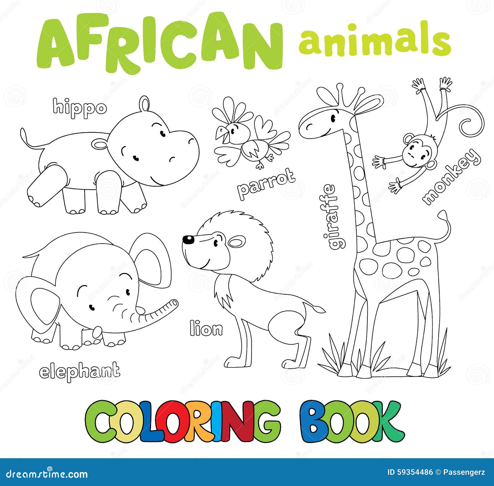 Livre De Coloriage Des Animaux Africains Dr´les