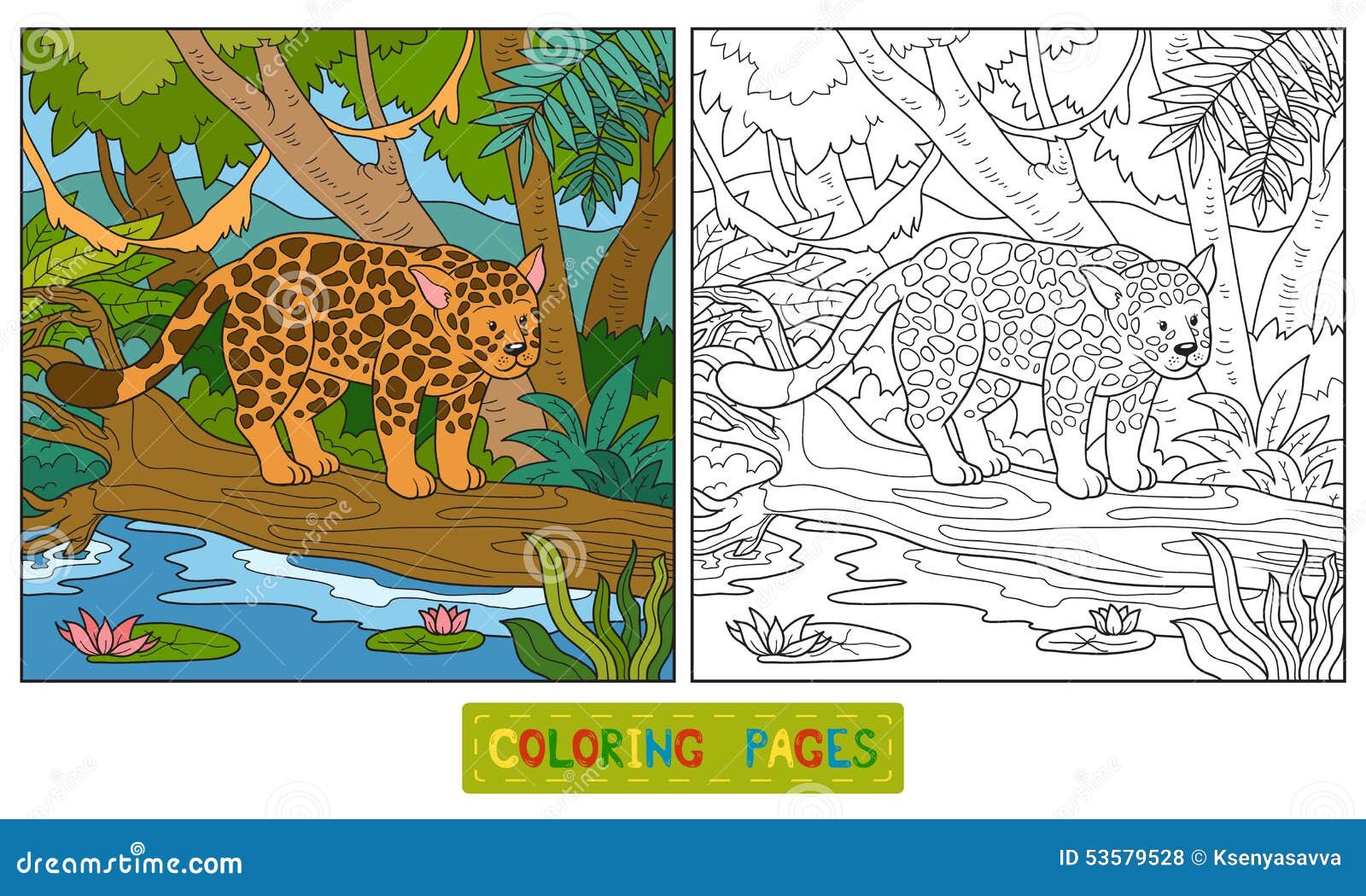 Livre De Coloriage jaguar Illustration de Vecteur Image jaguar