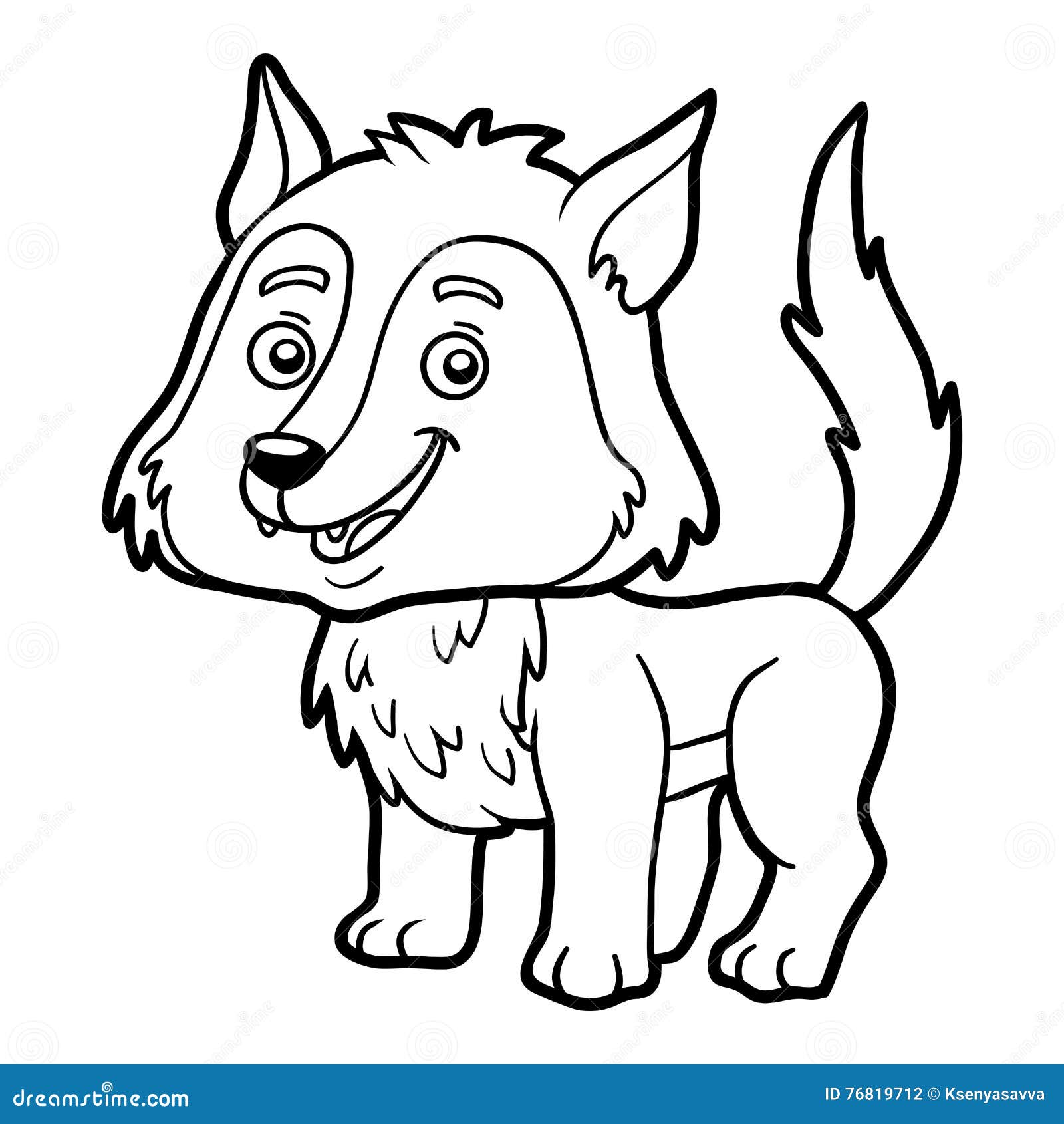 Livre De Coloriage Loup Illustration de Vecteur Image livre loup