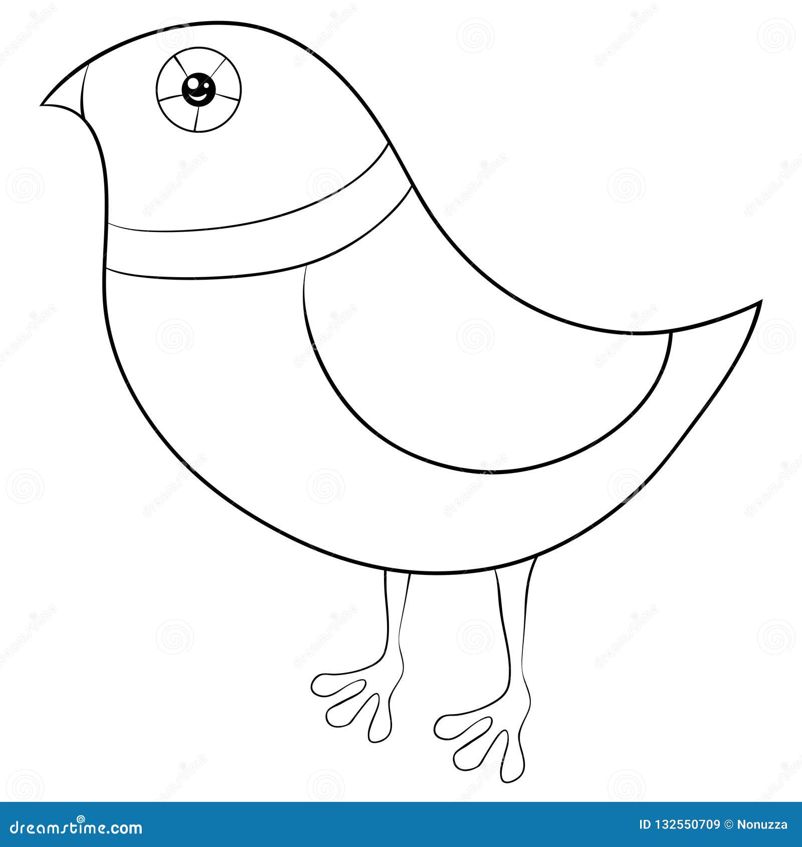 Livre De Coloriage Page Une Image Doiseau Disolement Par