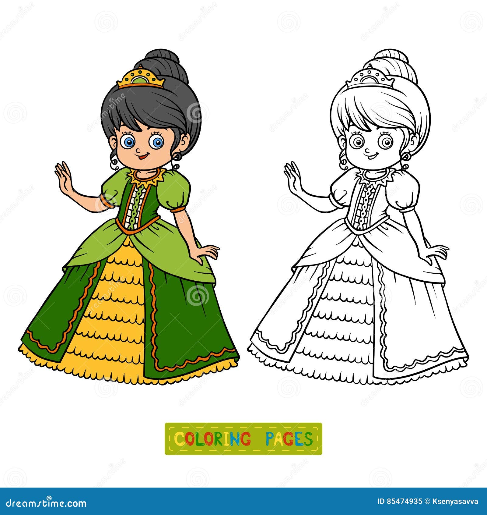 Livre De Coloriage Personnage De Dessin Animé Princesse Livre de coloriage personnage de dessin animé princesse