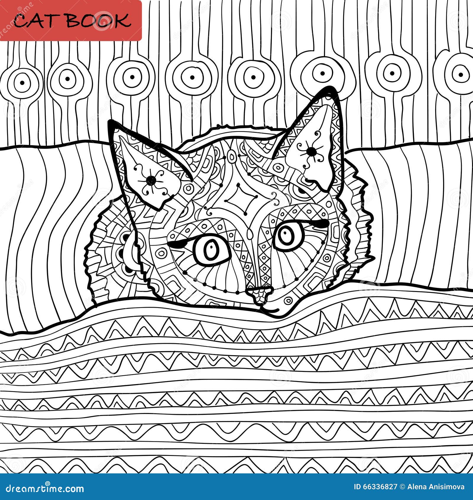 Livre De Coloriage Pour Des Adultes Livre De Chat De Zentangle Le Chaton Sur