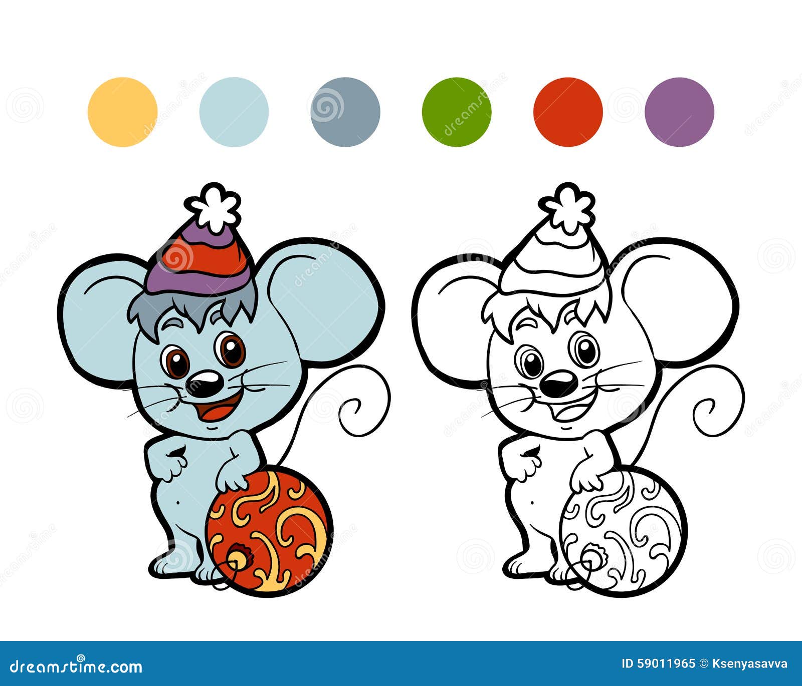 Livre de coloriage Souris d hiver de No l