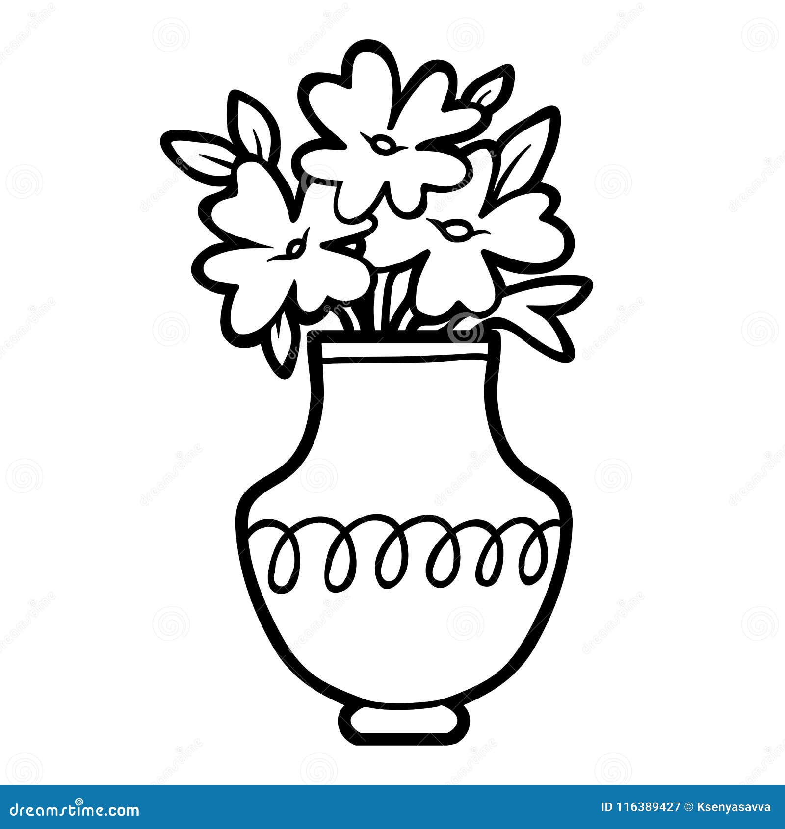 Livre De Coloriage Vase Illustration De Vecteur Illustration Du Peinture