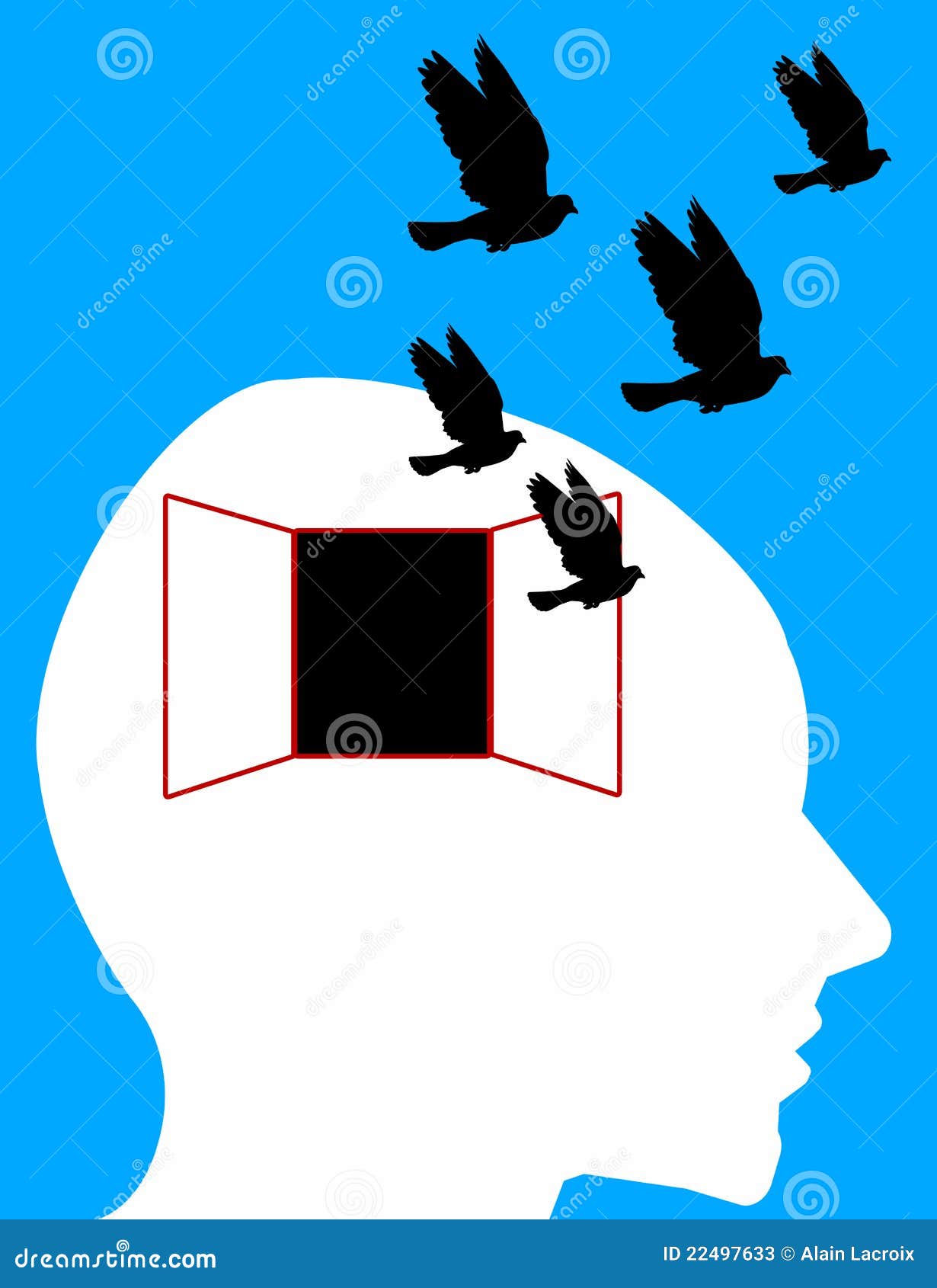 Liberte a sua mente ilustração stock. Ilustração de creativo - 22497633, image size:1230x1690