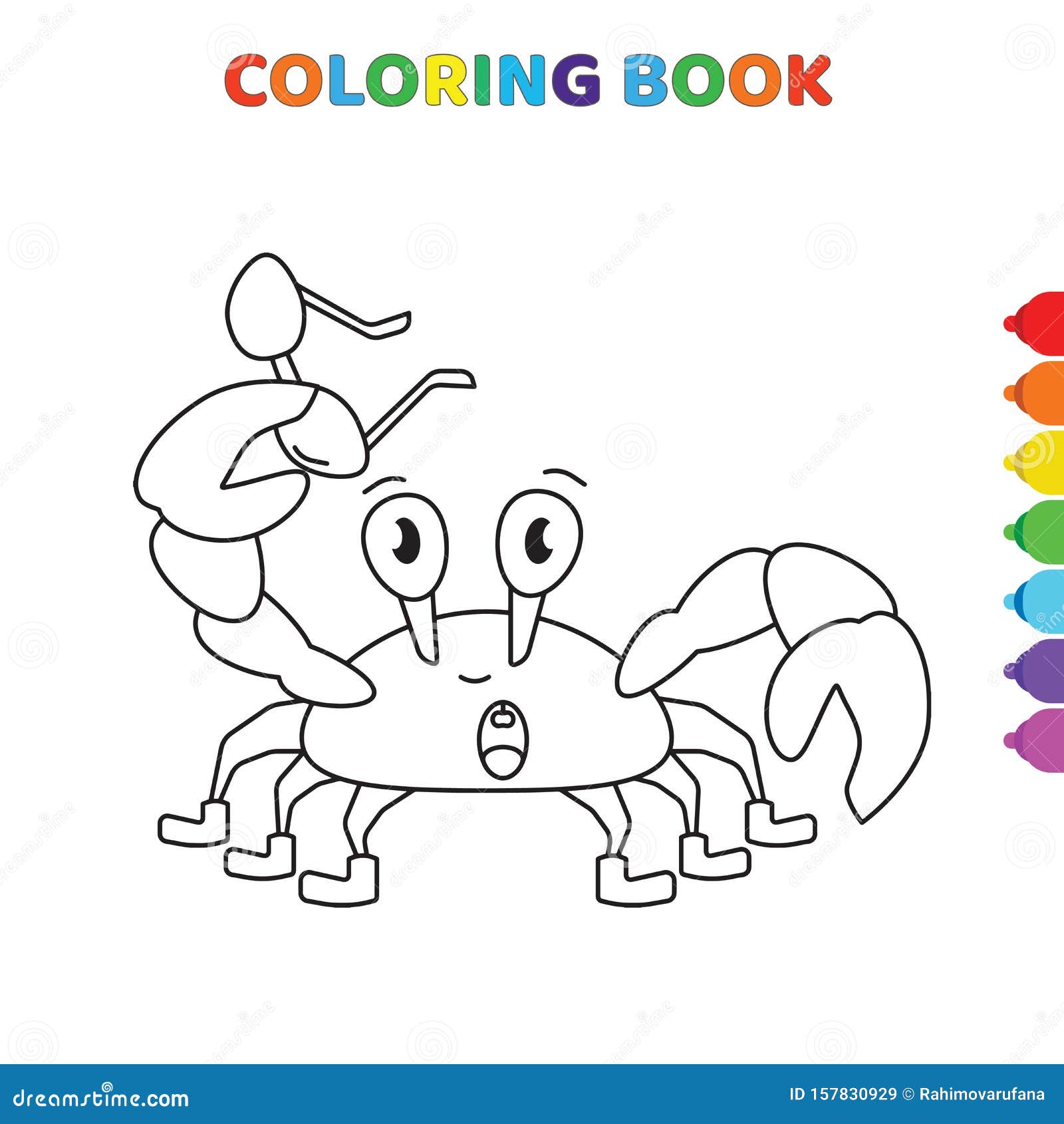 Livro de colorir para crianças ilustração com um lindo desenho de