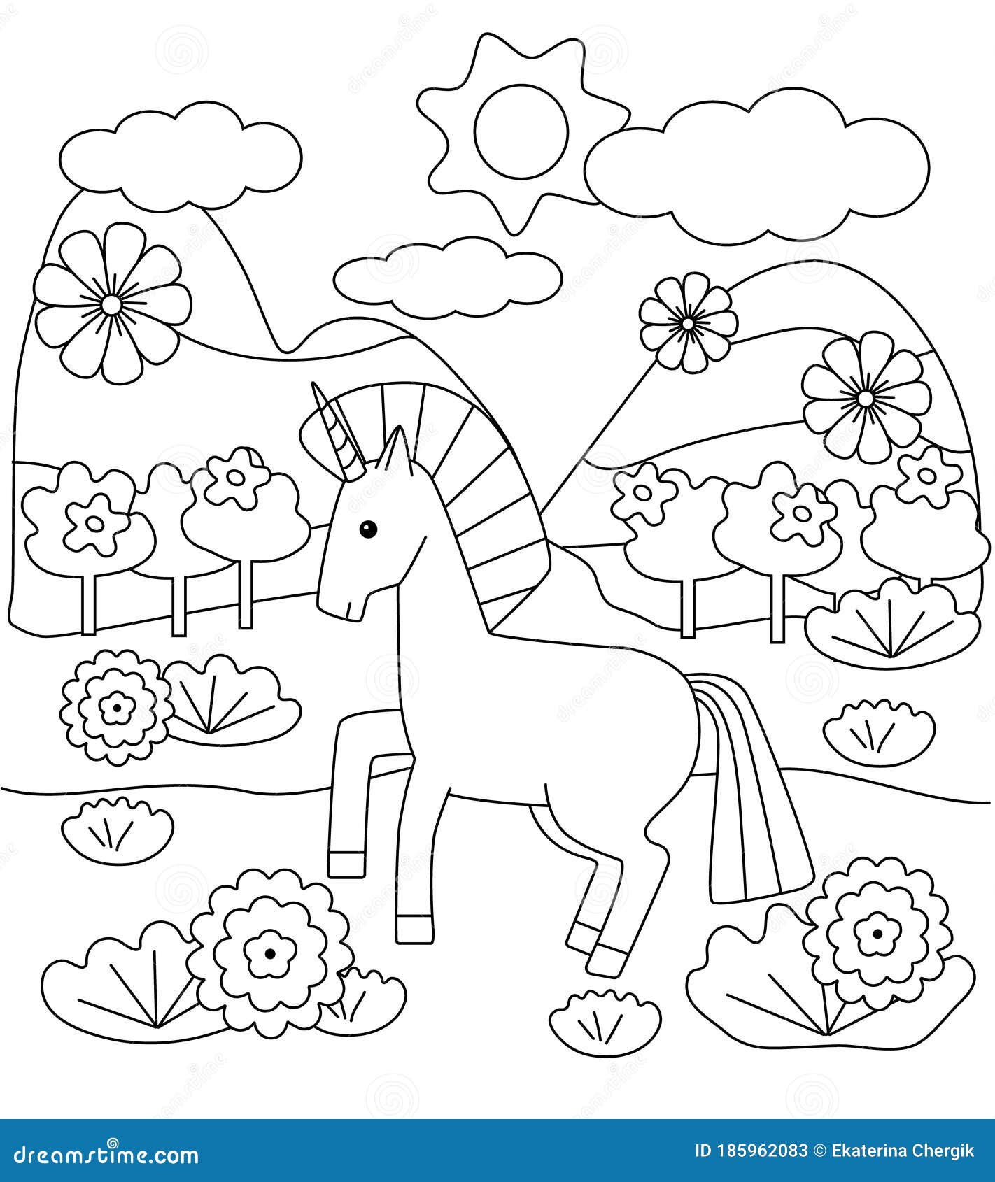 Desenhos de unicórnio para colorir para crianças - Unicórnios