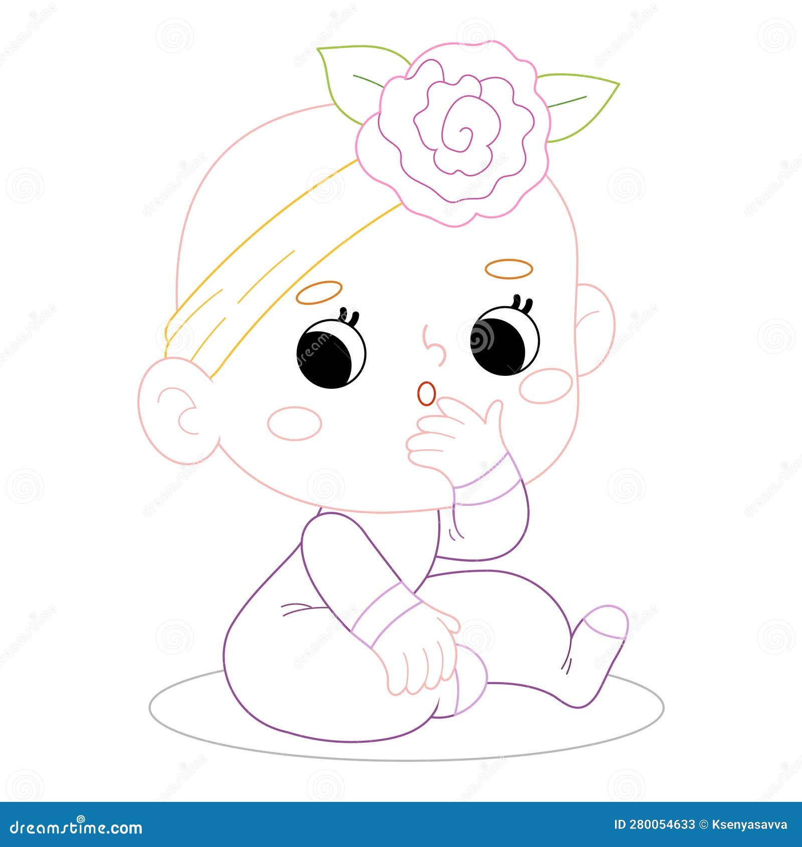 Desenho de Rosto de menina para Colorir - Colorir.com