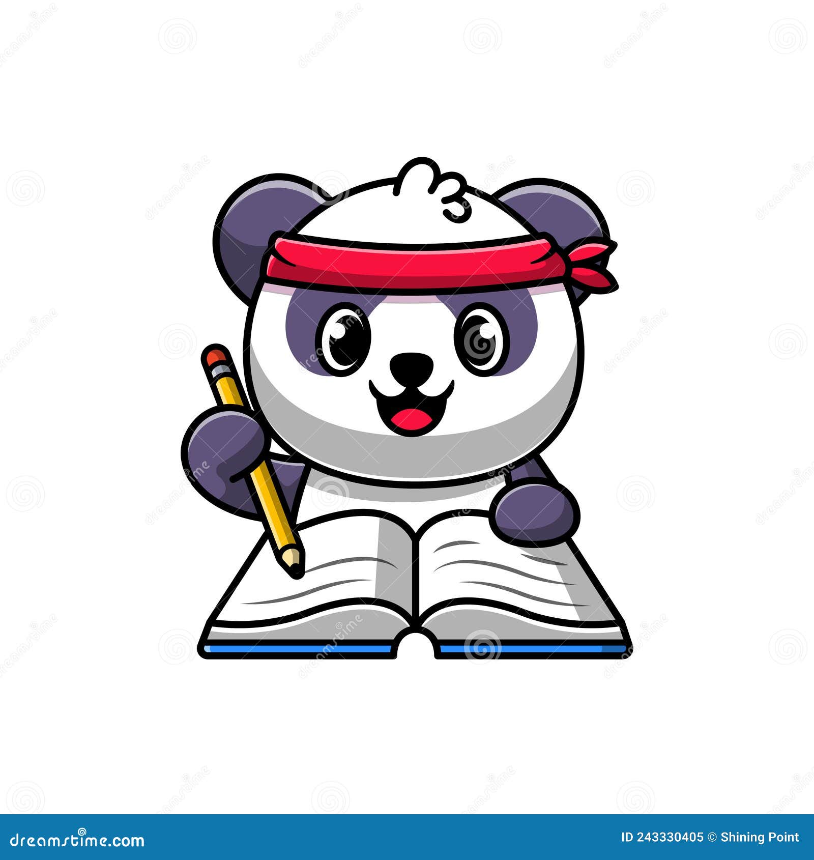 Livro De Escrita De Panda Fofo Com Ilustração Do ícone De Desenho a Lápis  Ilustração do Vetor - Ilustração de livro, alegria: 243330405