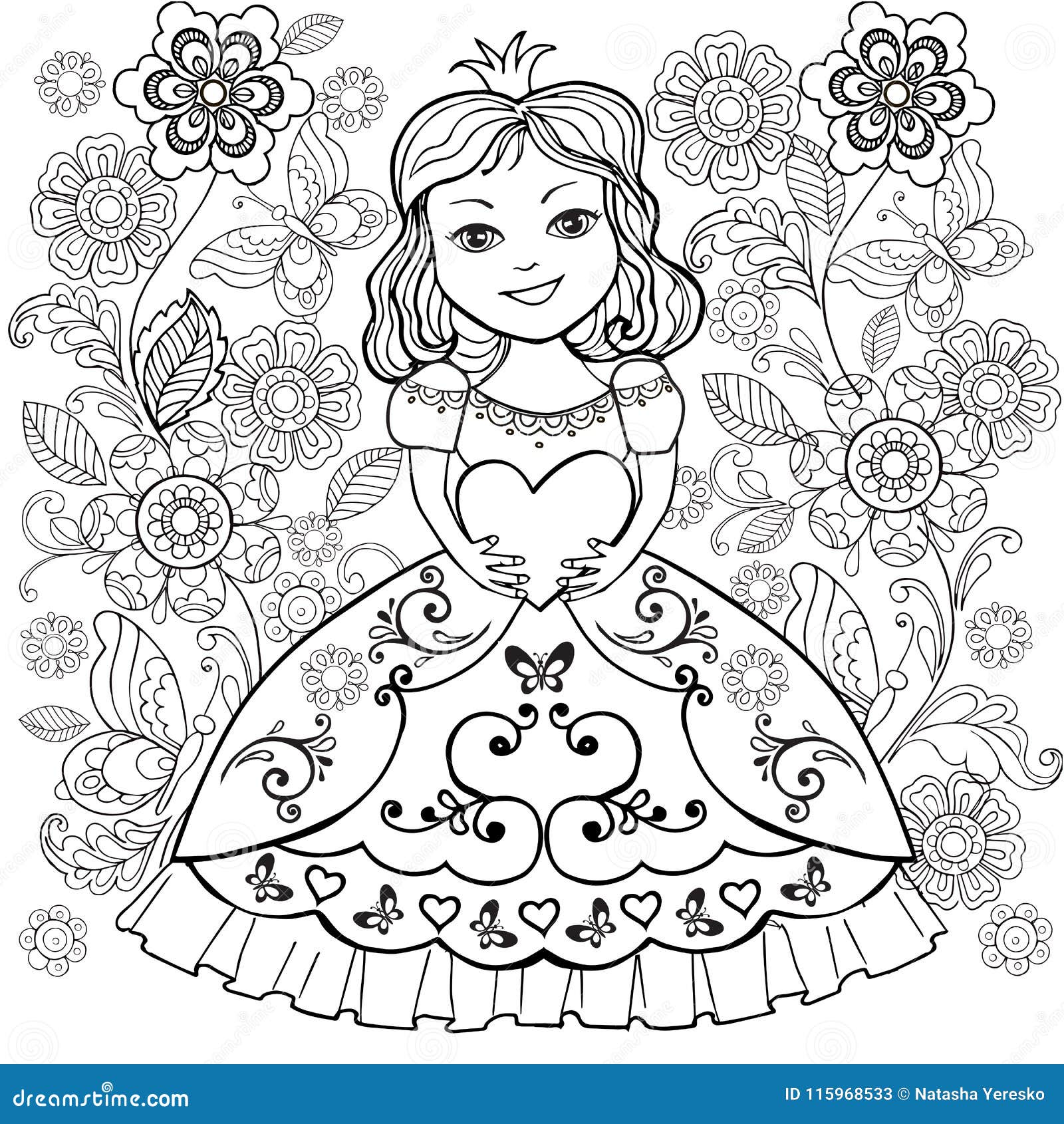 Desenho de Princesa beleza para Colorir - Colorir.com