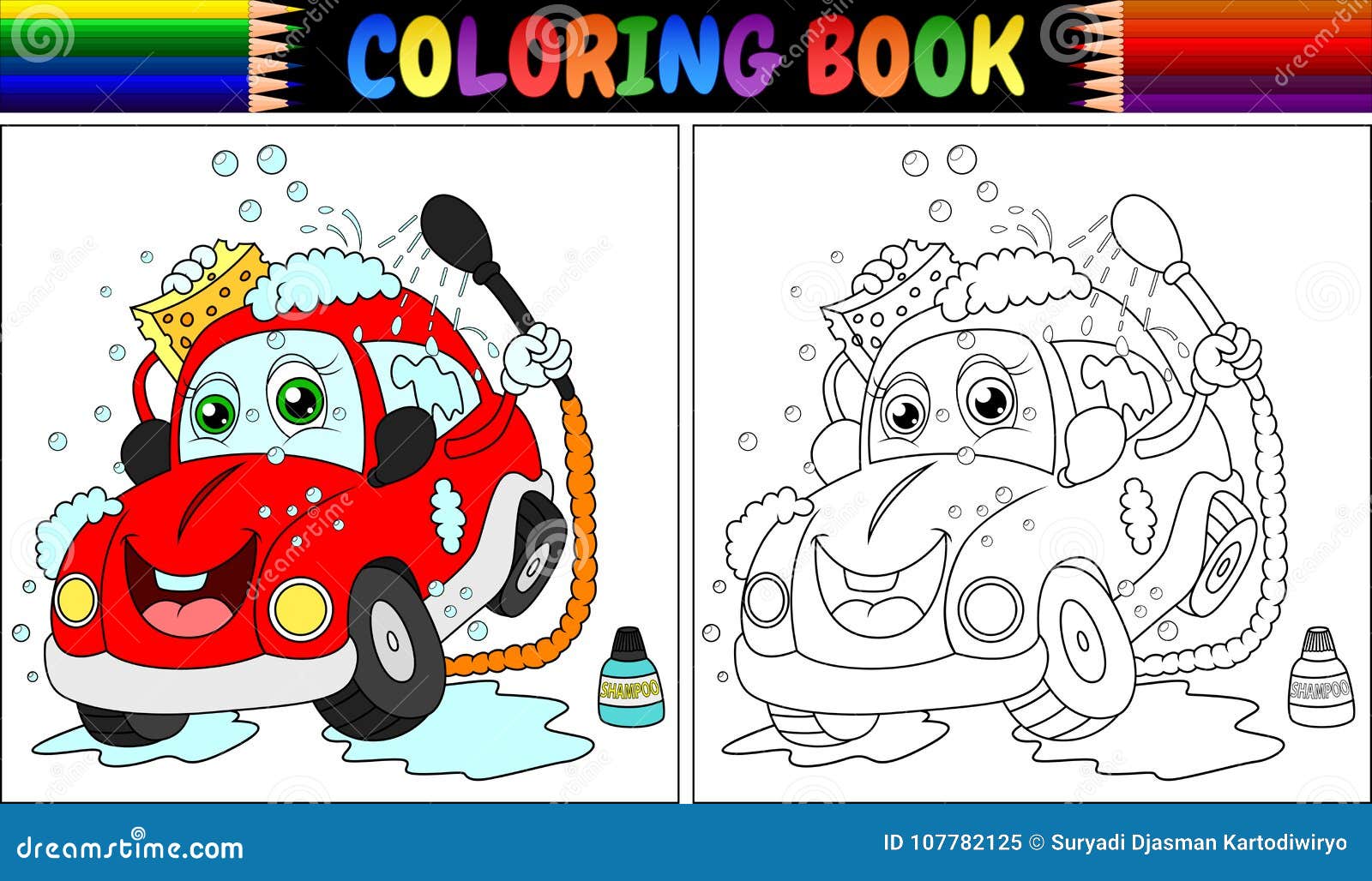 Desenhos bonitos em preto e branco para colorir carros para crianças
