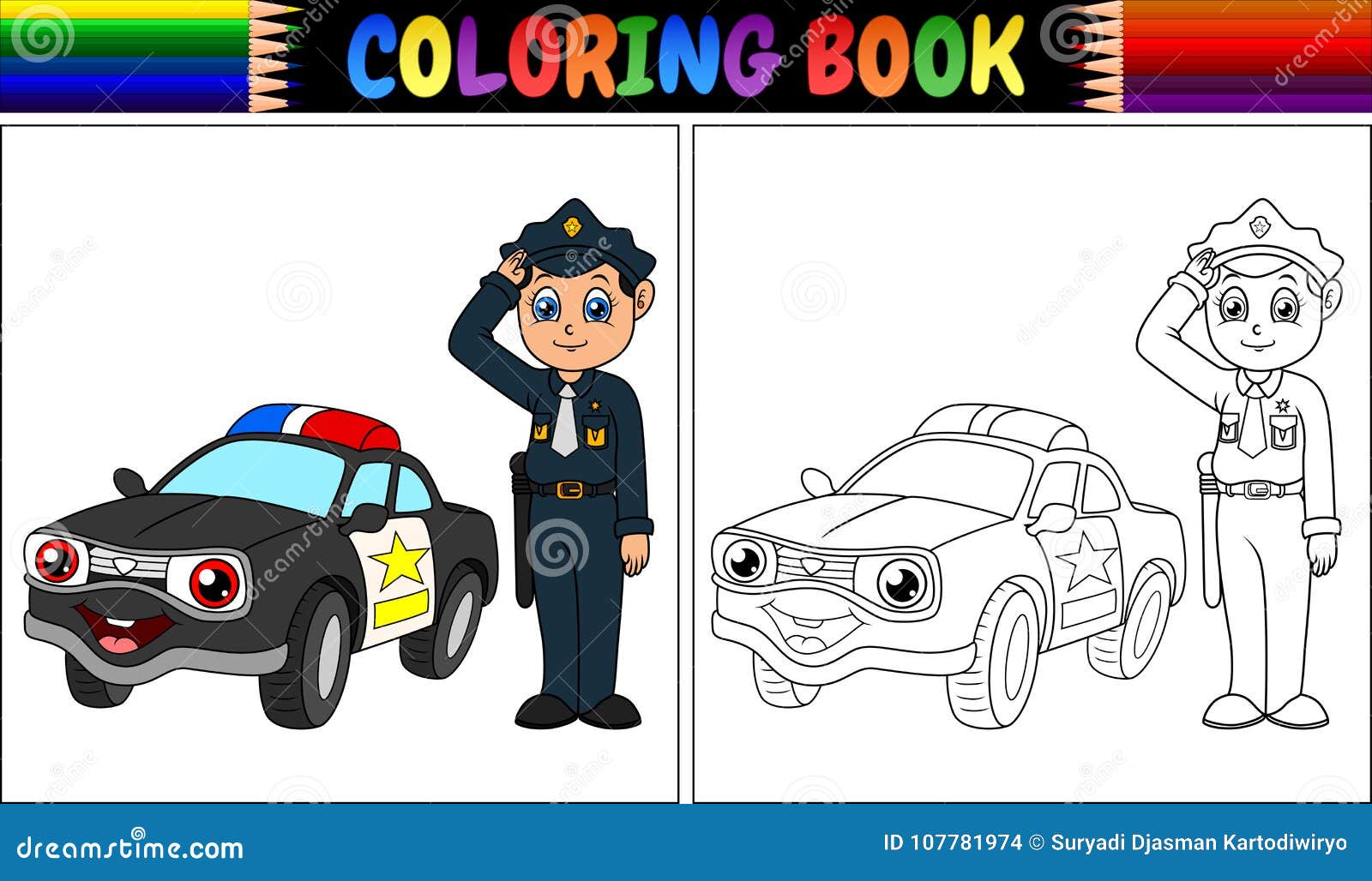 Desenho de Carro de polícia para Colorir - Colorir.com