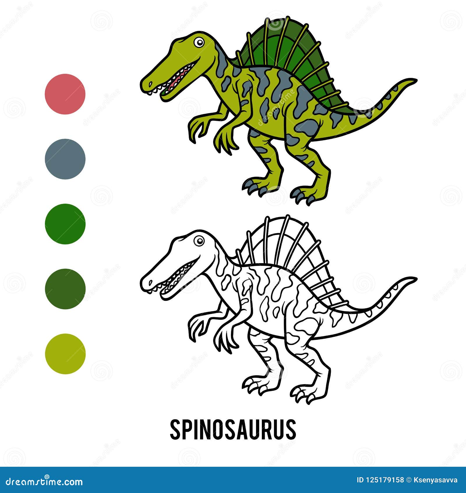 Desenho de personagem de dinossauro para colorir para criança