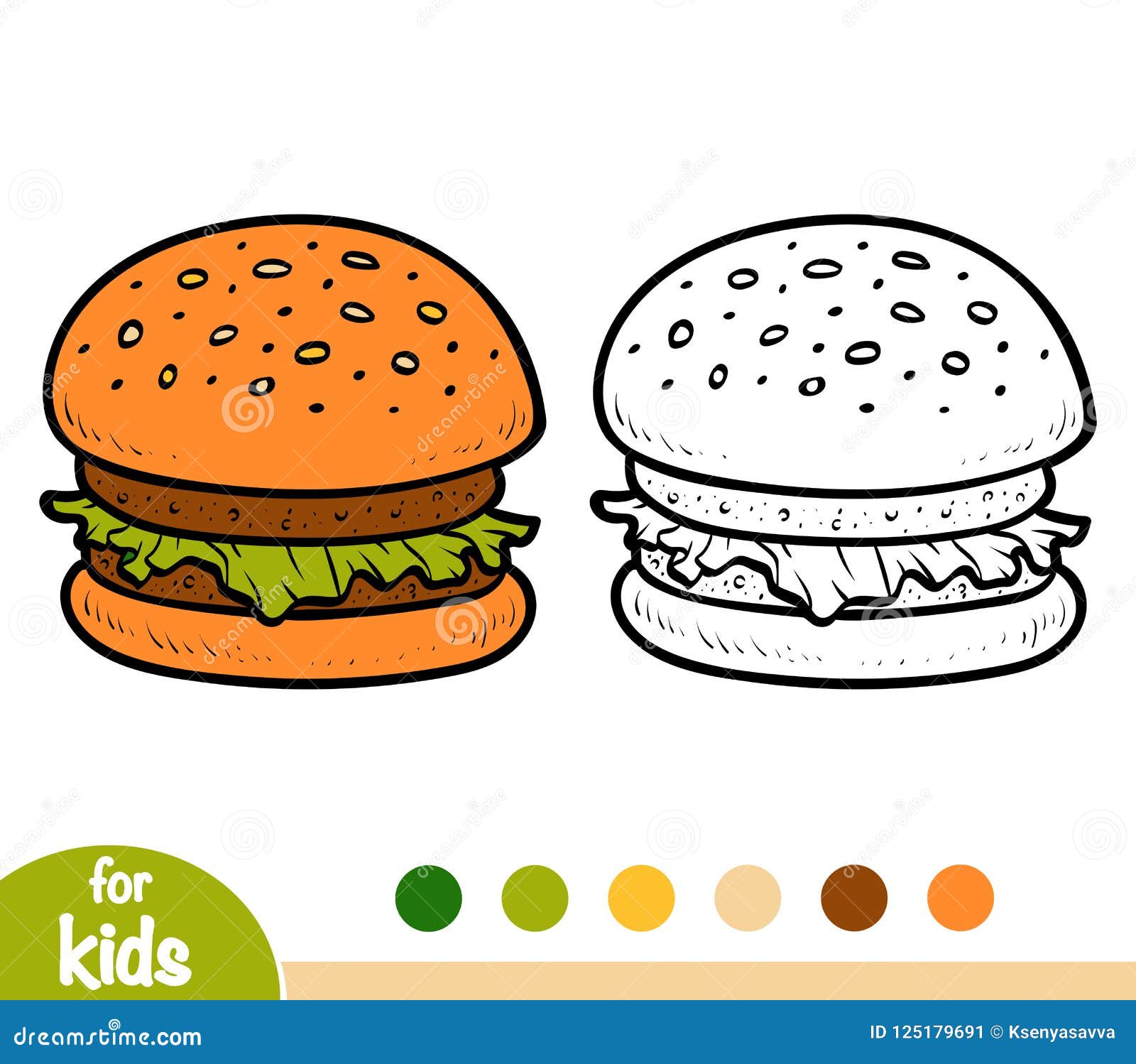 Desenho de Hamburguer completo para Colorir - Colorir.com