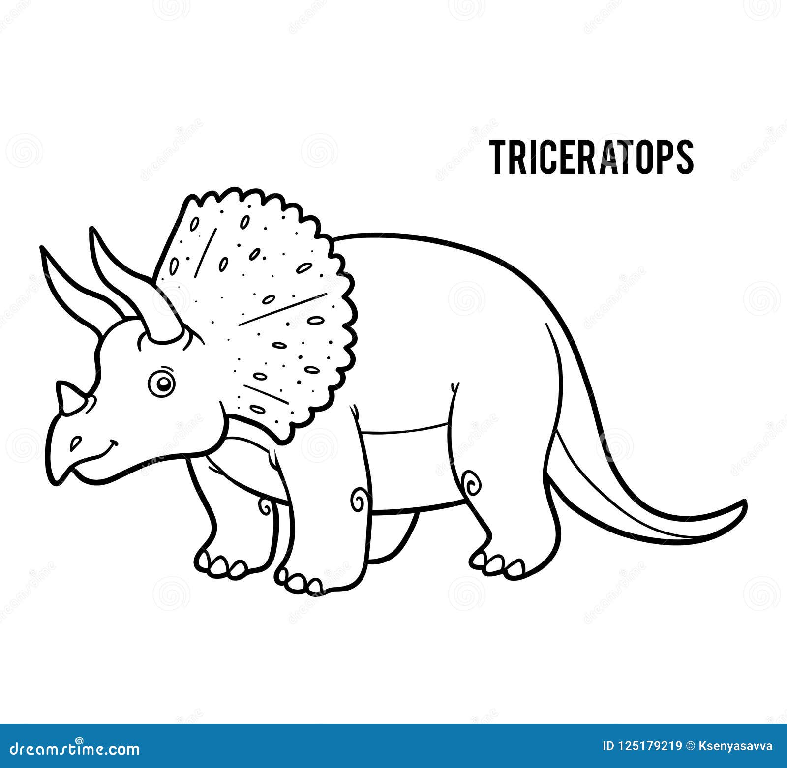 Desenho Para Colorir dinossauro - tricerátopo - Imagens Grátis