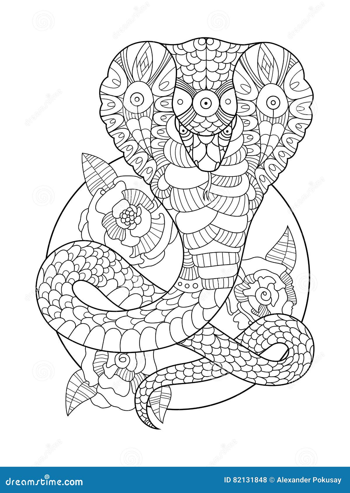 Cobra para Colorir  Desenho de cobra, Mandalas para colorir