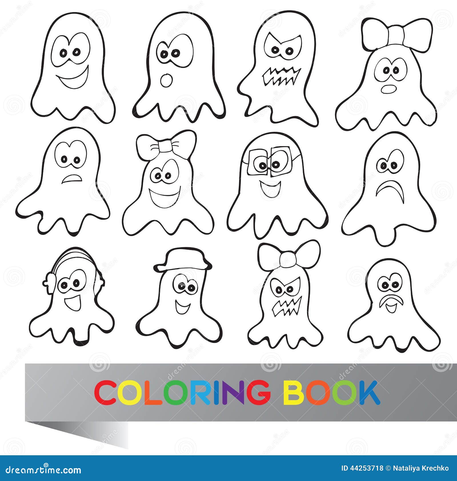 Desenho de Fantasma do dia das bruxas para colorir