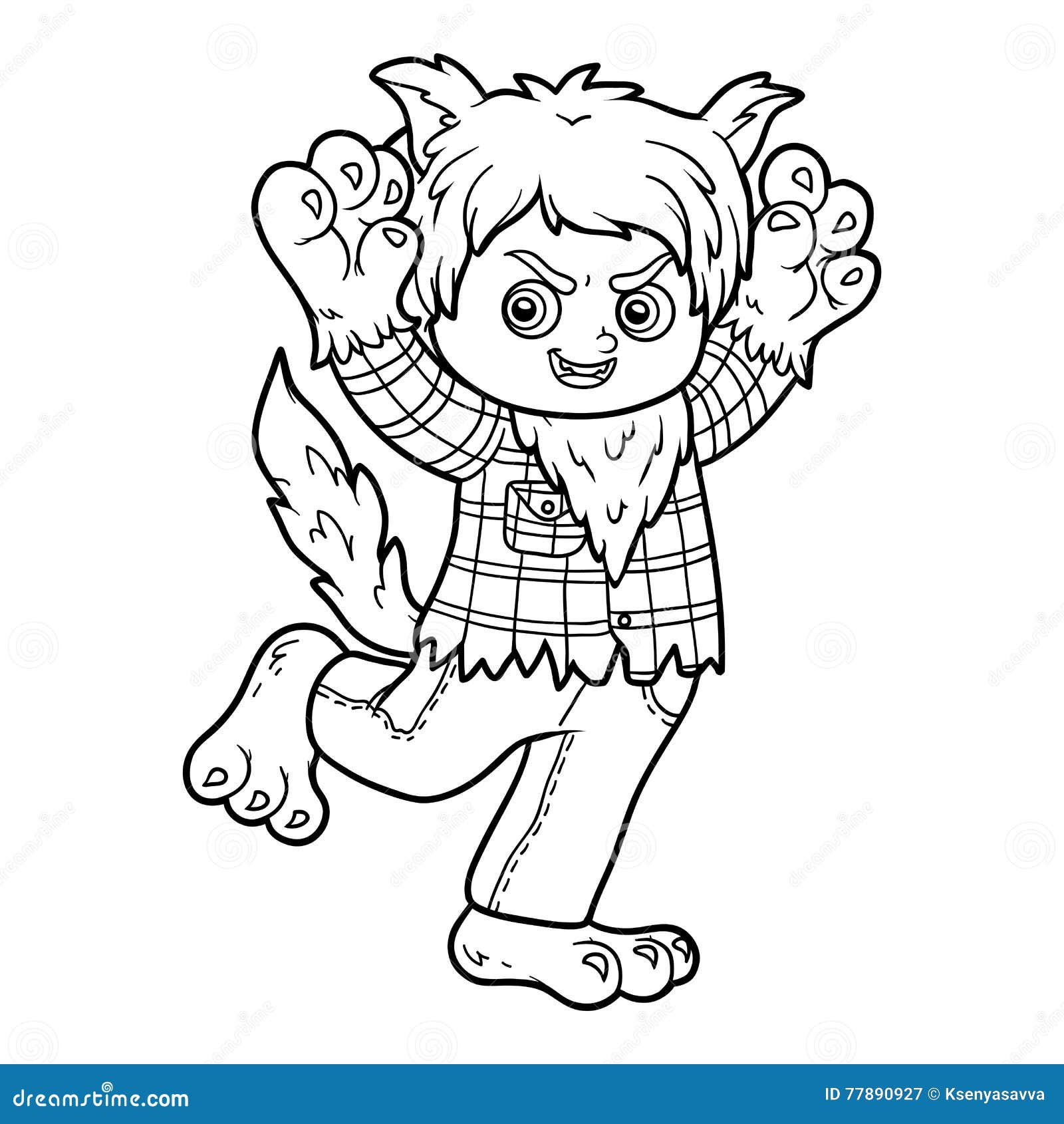 Desenho de Traje de lobo para Halloween para Colorir - Colorir.com