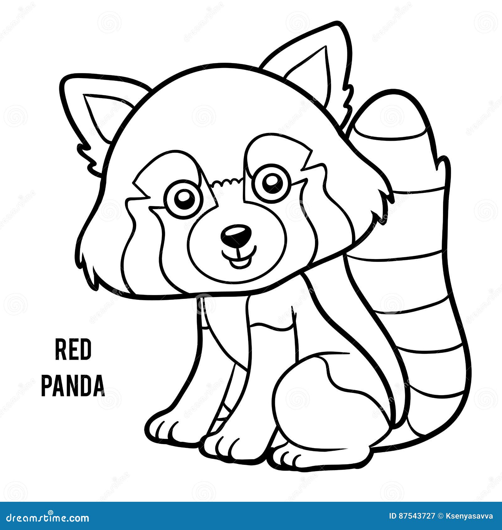 Livro Para Colorir Para Crianças, Panda Pequena Ilustração do