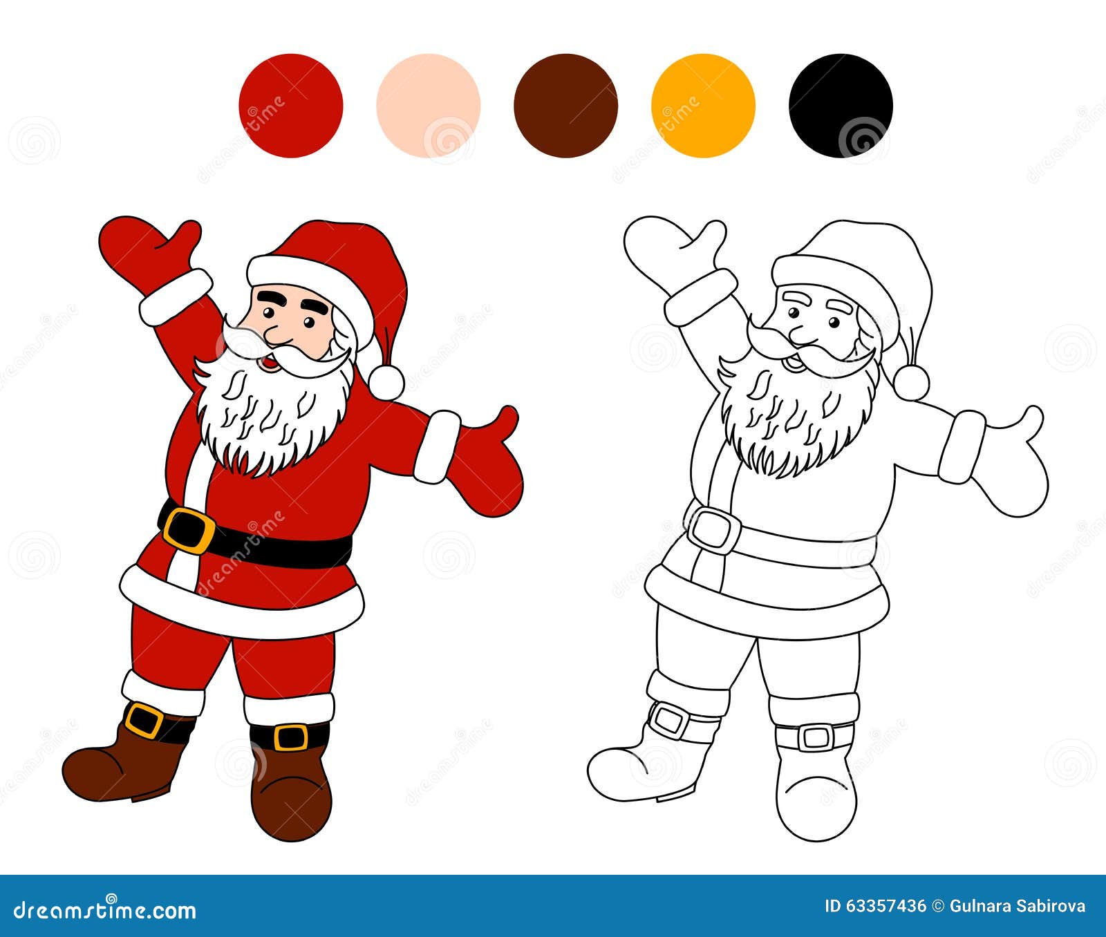 Livro Para Colorir: Papai Noel Tema Do Natal Para Crianças Ilustração do  Vetor - Ilustração de feriado, livro: 63357436