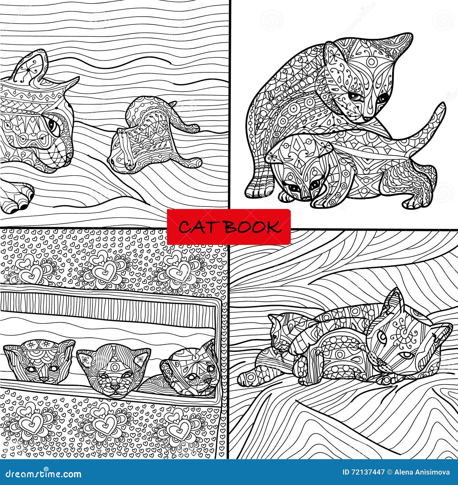 Desenhos para Adultos de Gato para Colorir - Imprimir Desenhos