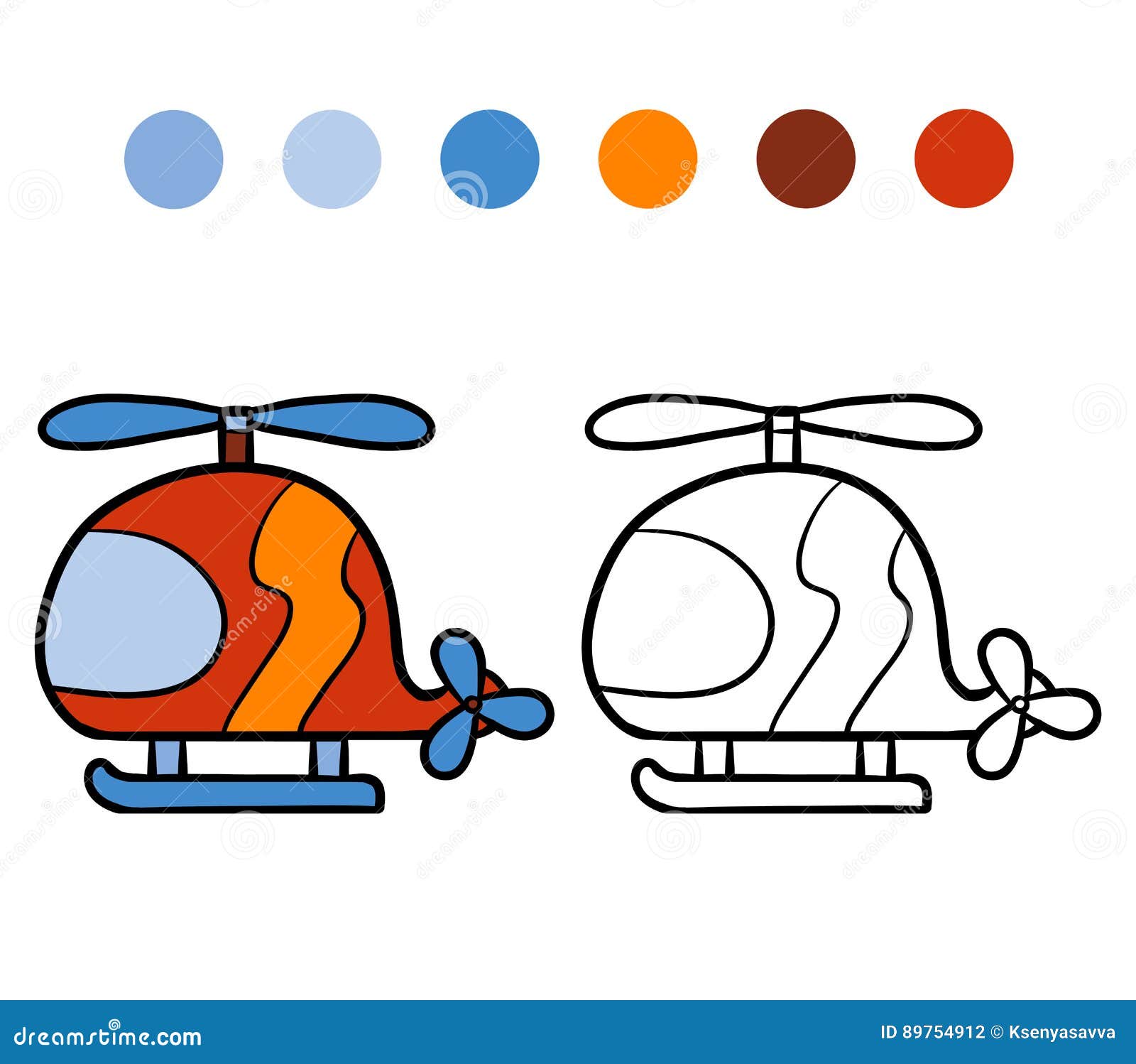 Desenho de helicóptero para colorir online