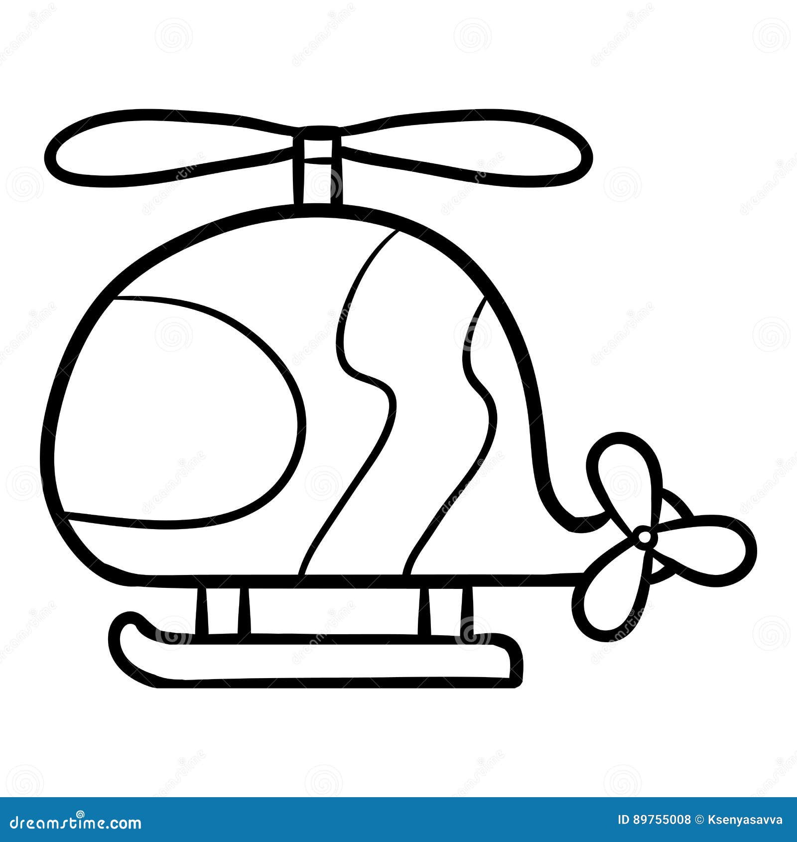 Desenho de helicóptero para colorir online