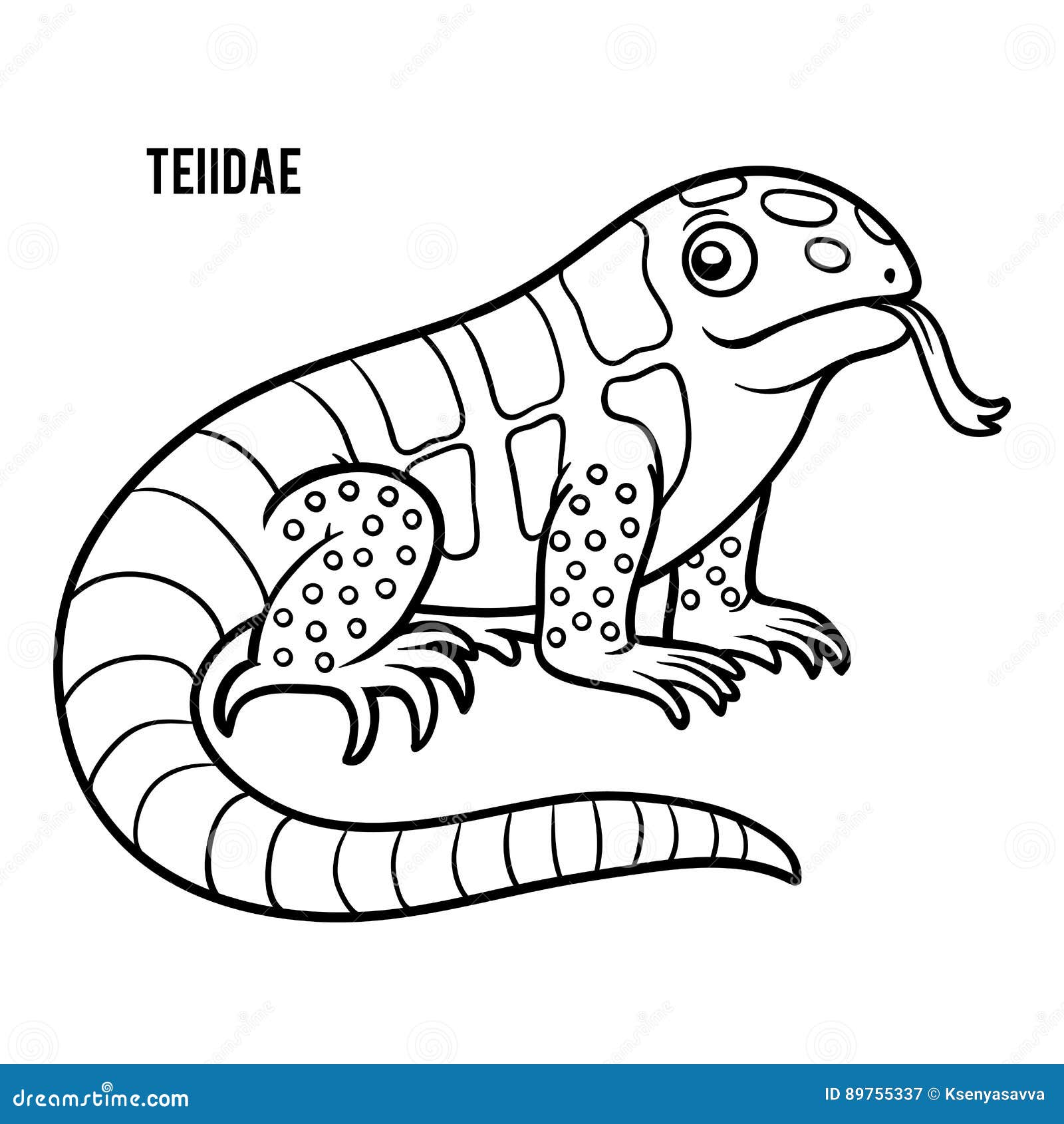 Livro Para Colorir, Teiidae Ilustração do Vetor - Ilustração de lagarto,  brinquedo: 89755337, image size:1600x1690