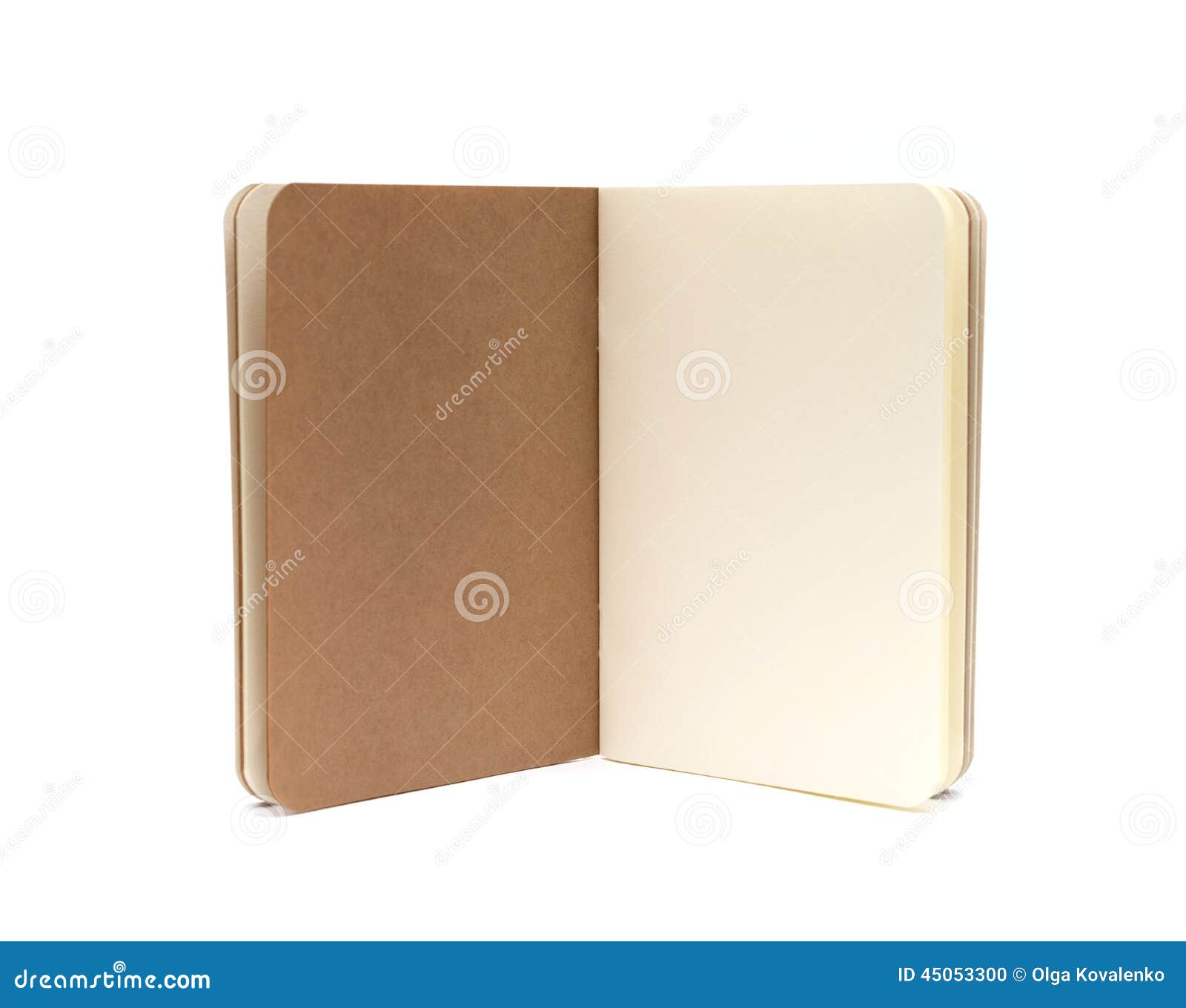 Livros de nota vazios abertos - textura macia das páginas - isolados no branco