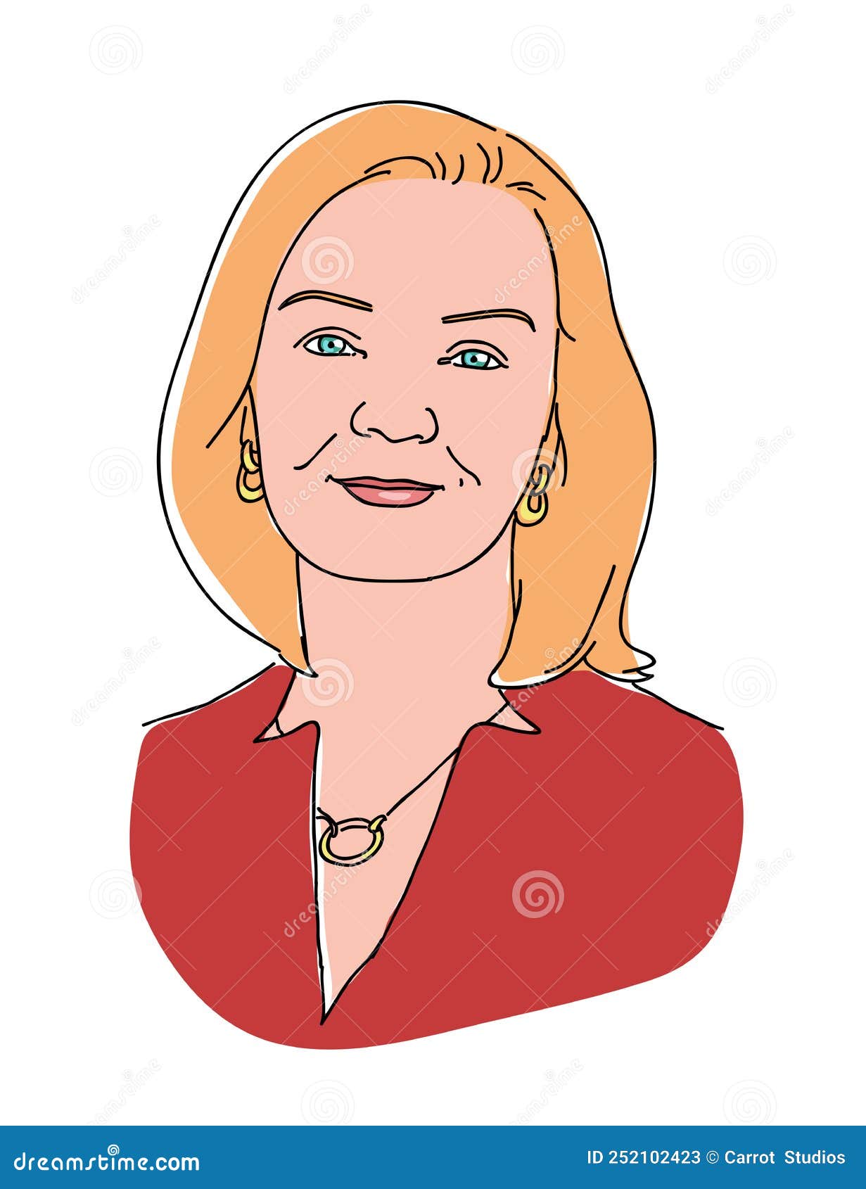 Liz Truss Vector Drawing | CartoonDealer.com #252102430