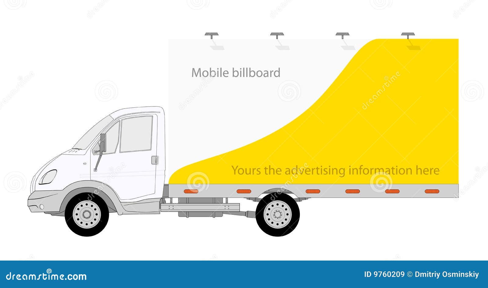 Abbildung von LKW LKW mit beweglicher Anschlagtafel