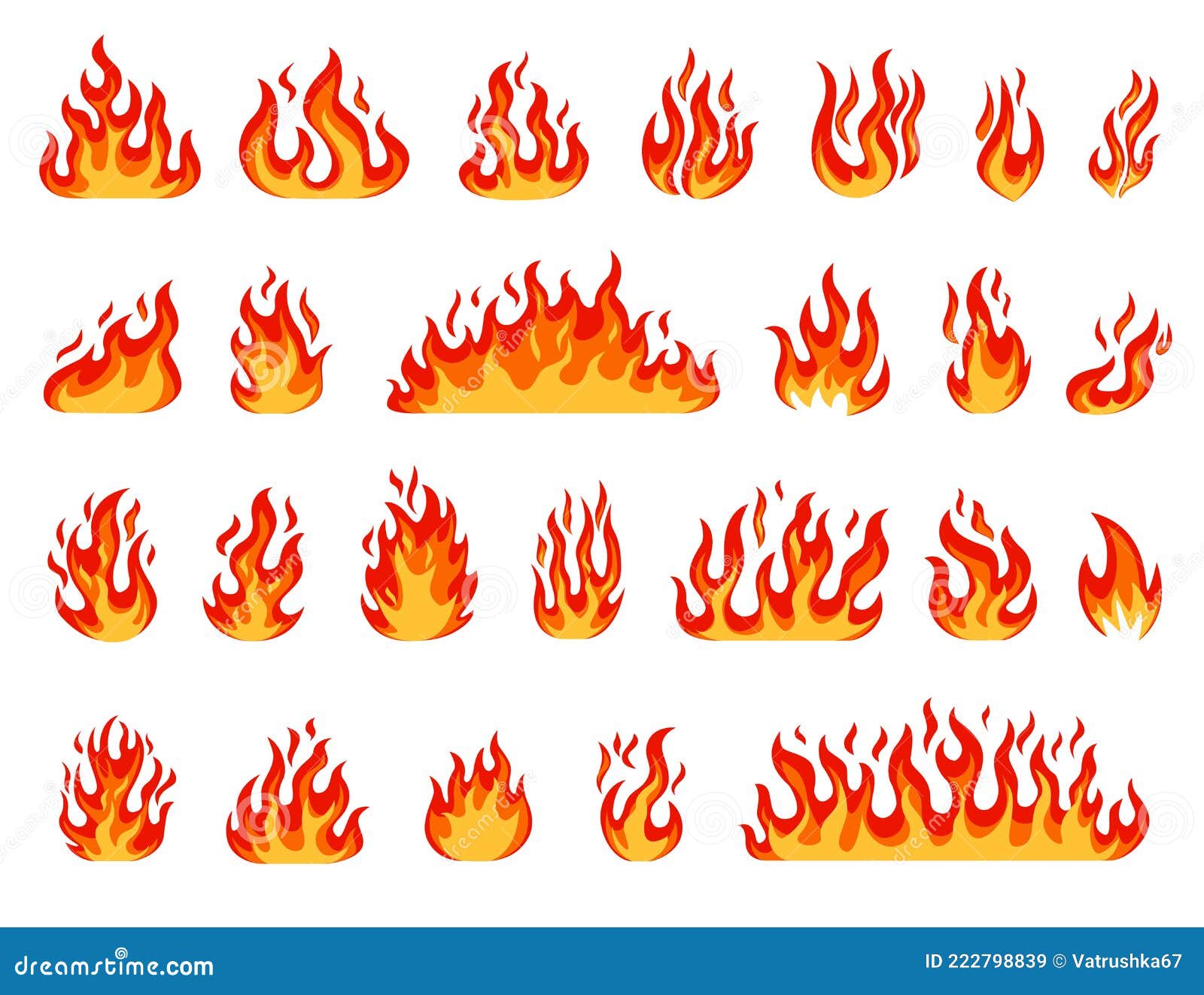 Llama De Dibujos Animados. Fuego De Fuego Llama Fireballs Quemando Velas O  Llama De Antorcha Que Enciende El Fuego. Ardiente Rojo Ilustración del  Vector - Ilustración de fuego, inflamable: 222798839