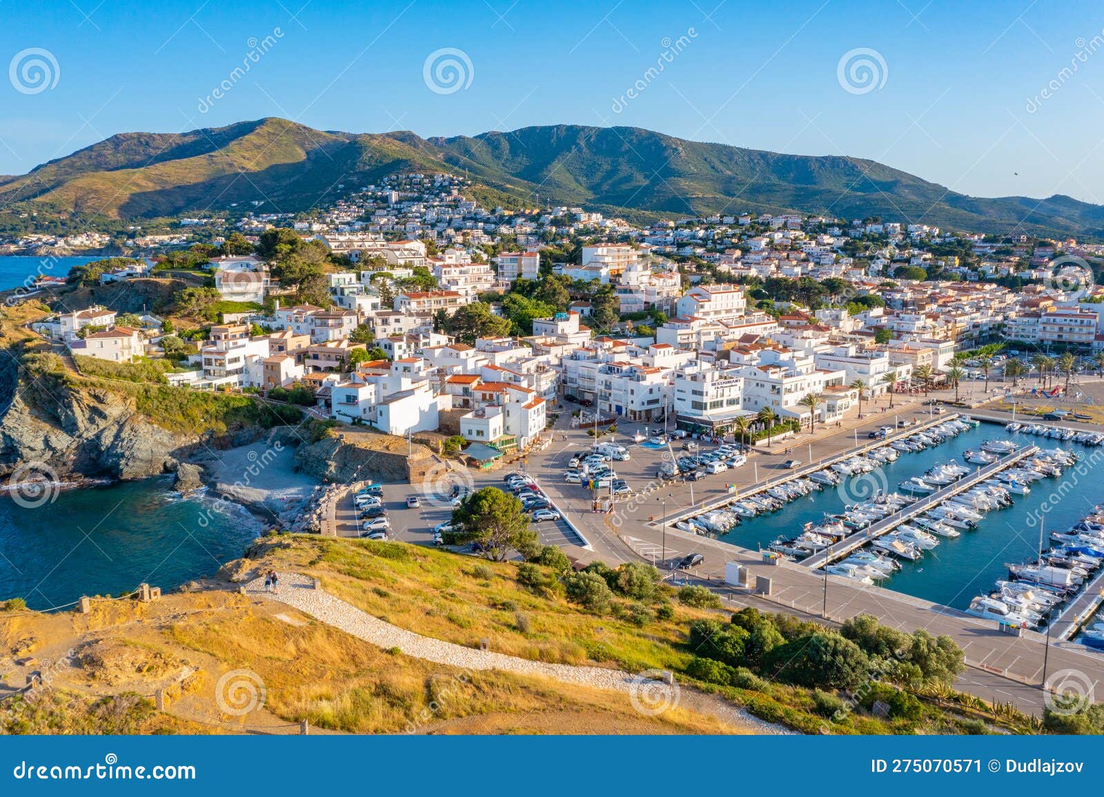 LLanca, Spain, May 27, 2022 View of Marina at Llanca in Spain