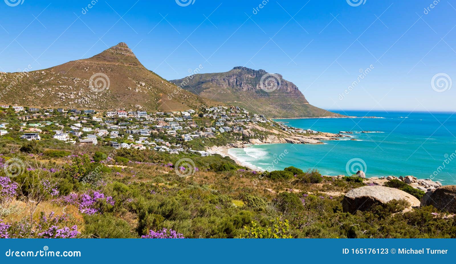 Llandudno Beach and Seaside Town of Cape Town Stock Image Image of