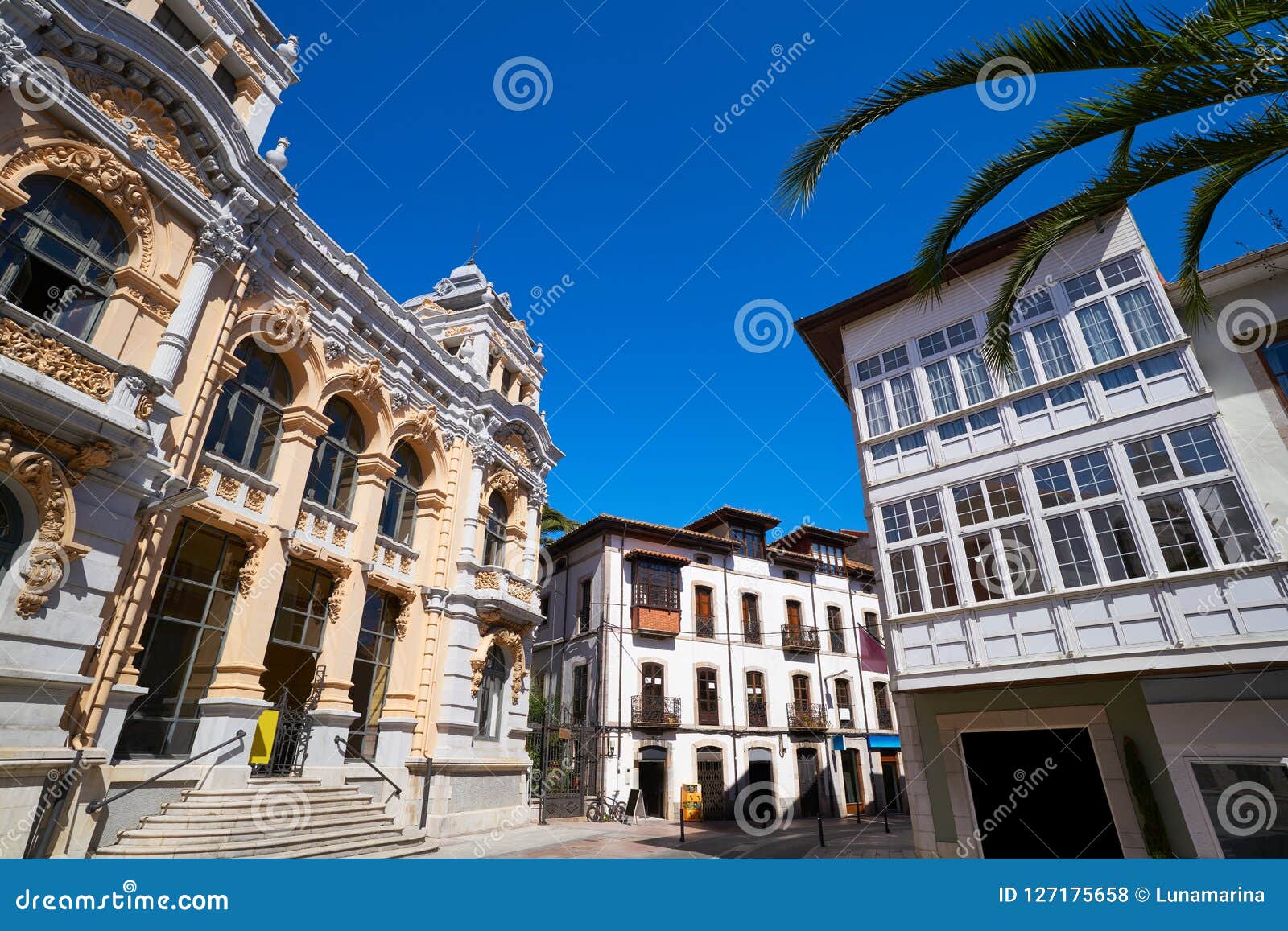 llanes post office correos building in asturias spain