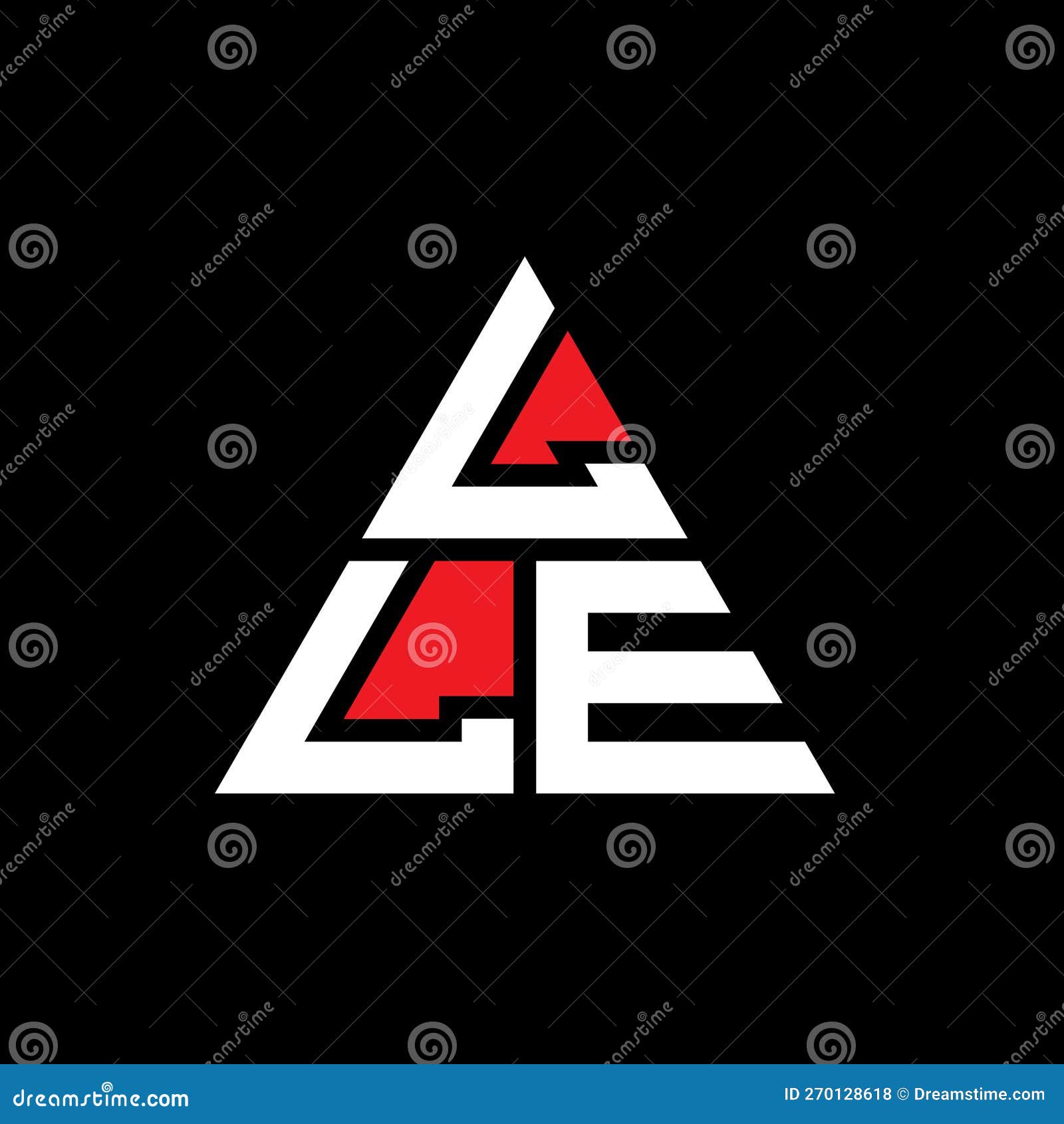lle triangle letter logo  with triangle . lle triangle logo  monogram. lle triangle  logo template with red