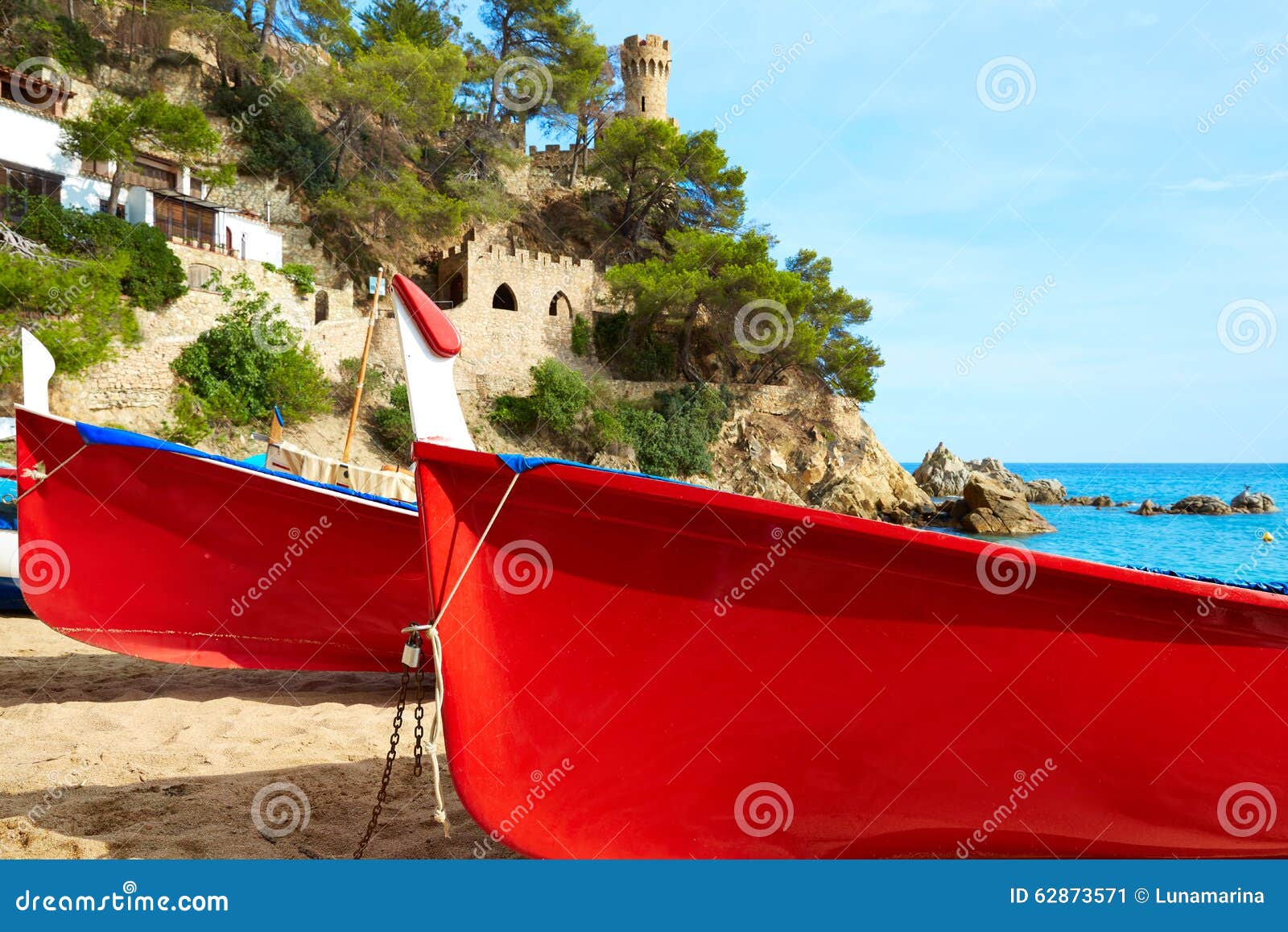 lloret de mar castell plaja at sa caleta beach