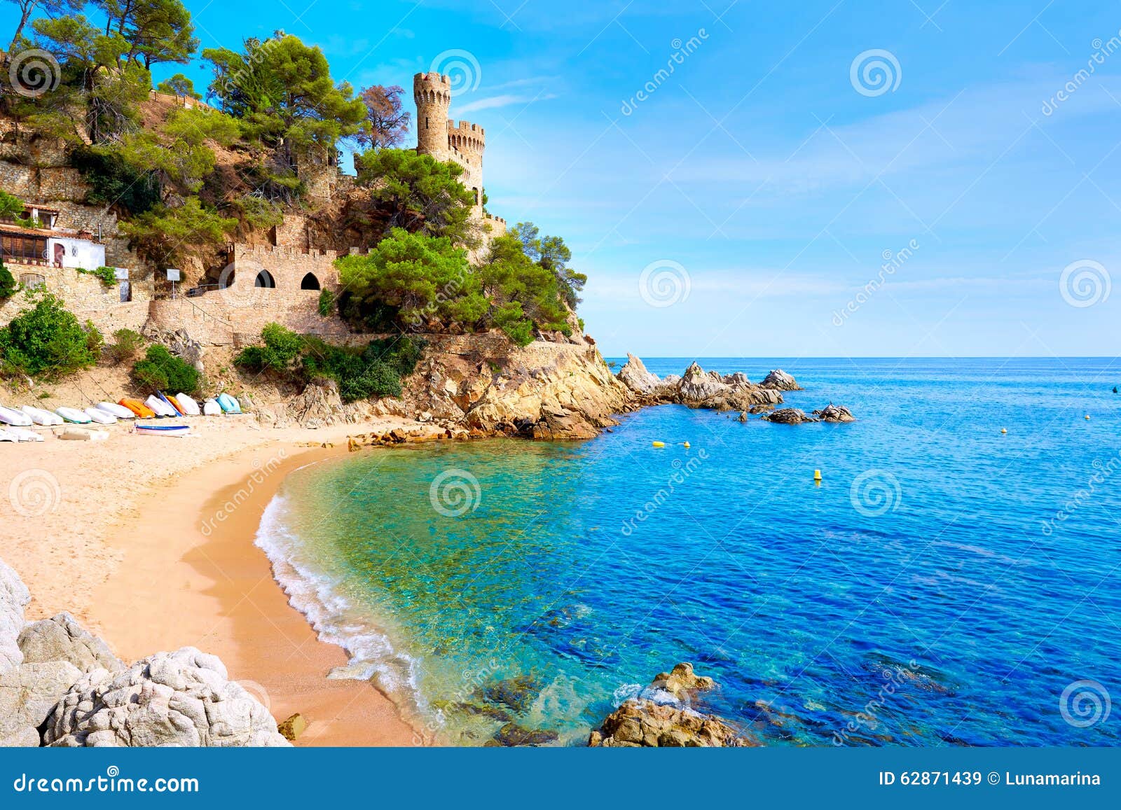 lloret de mar castell plaja at sa caleta beach