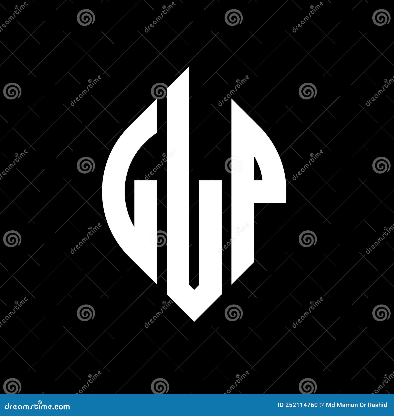 llp circle letter logo  with circle and ellipse . llp ellipse letters with typographic style. the three initials form a