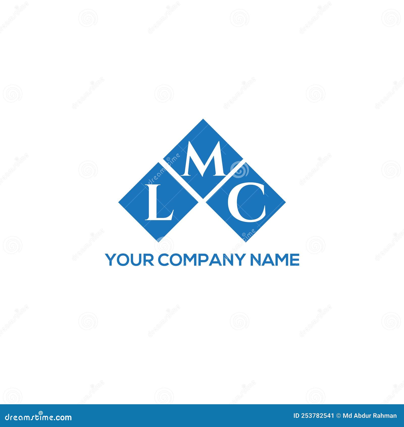 LMC Letter Logo Design on WHITE Background. LMC Creative Initials