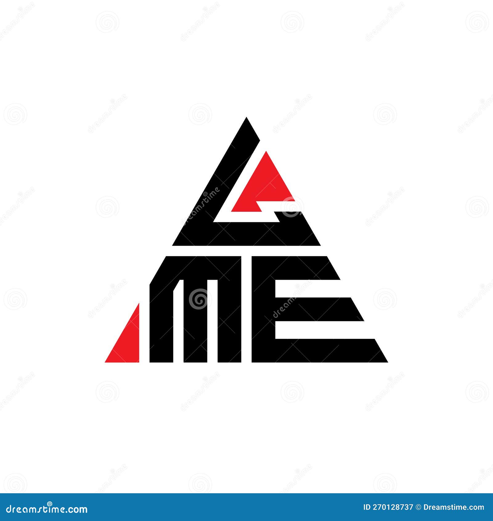 lme triangle letter logo  with triangle . lme triangle logo  monogram. lme triangle  logo template with red