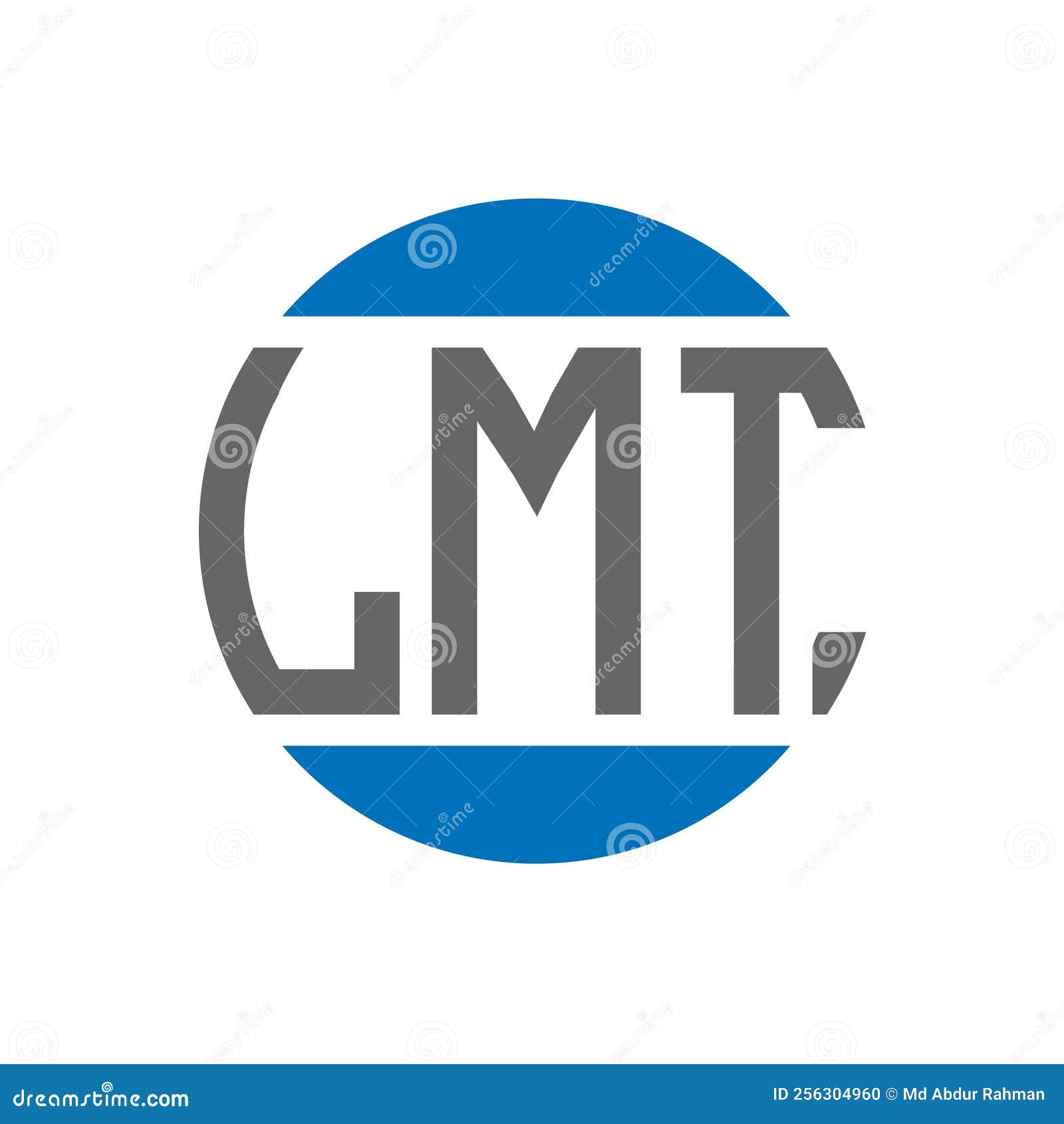 LMT Letter Logo Design on White Background. LMT Creative Initials Circle Logo Concept Stock