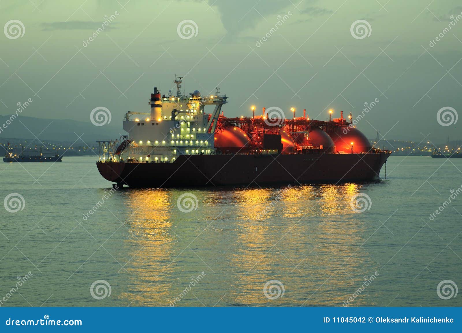 LNG ship for natural gas stock photo. Image of anchored 11045042