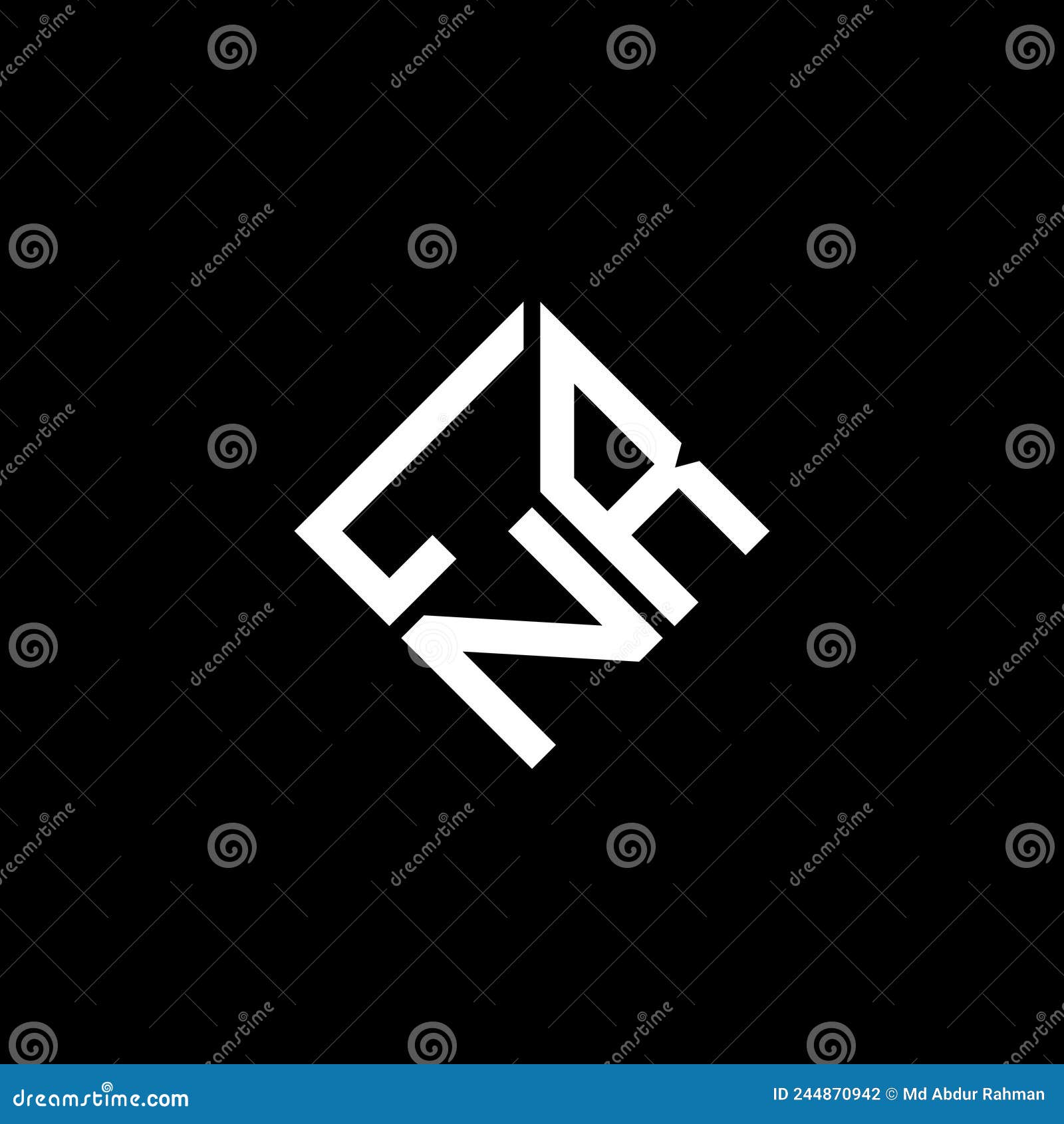 lnr letter logo  on black background. lnr creative initials letter logo concept. lnr letter 