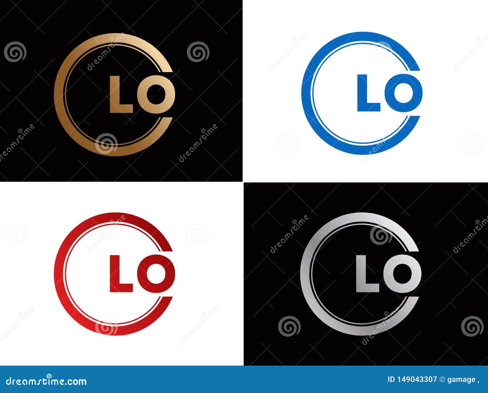 lo initial circle  gold color later logo 
