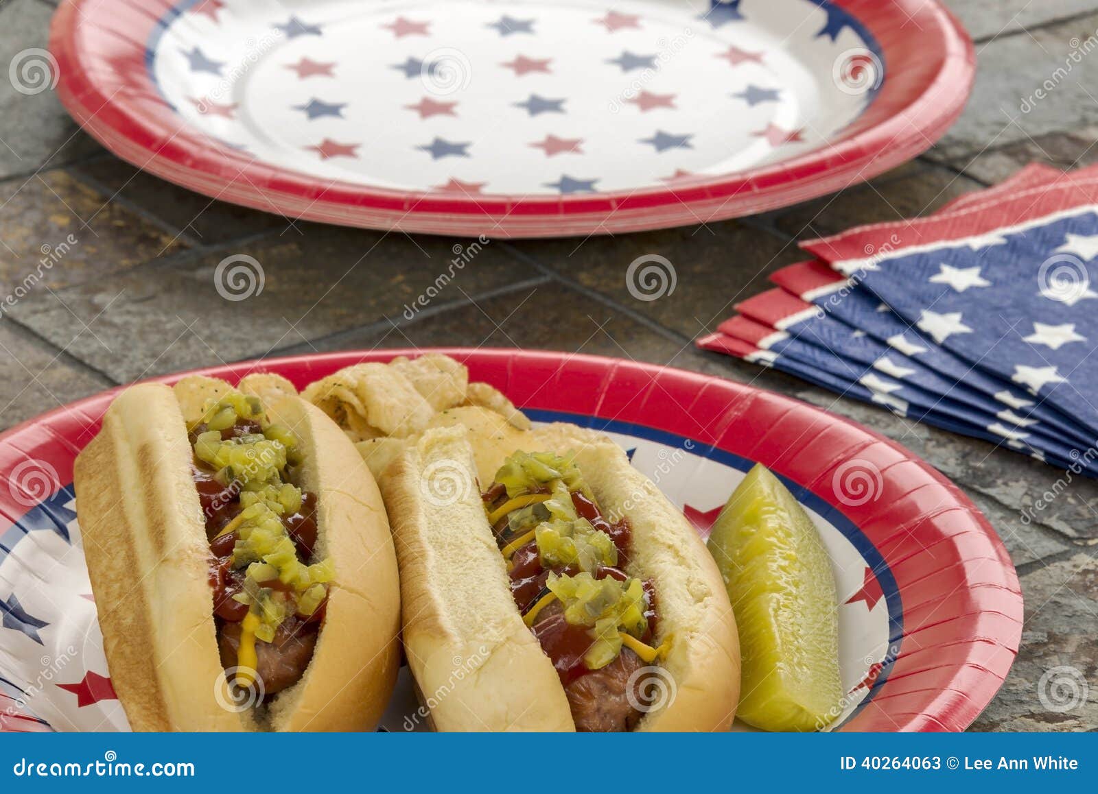 loaded hotdogs at a holiday bbq and cookout