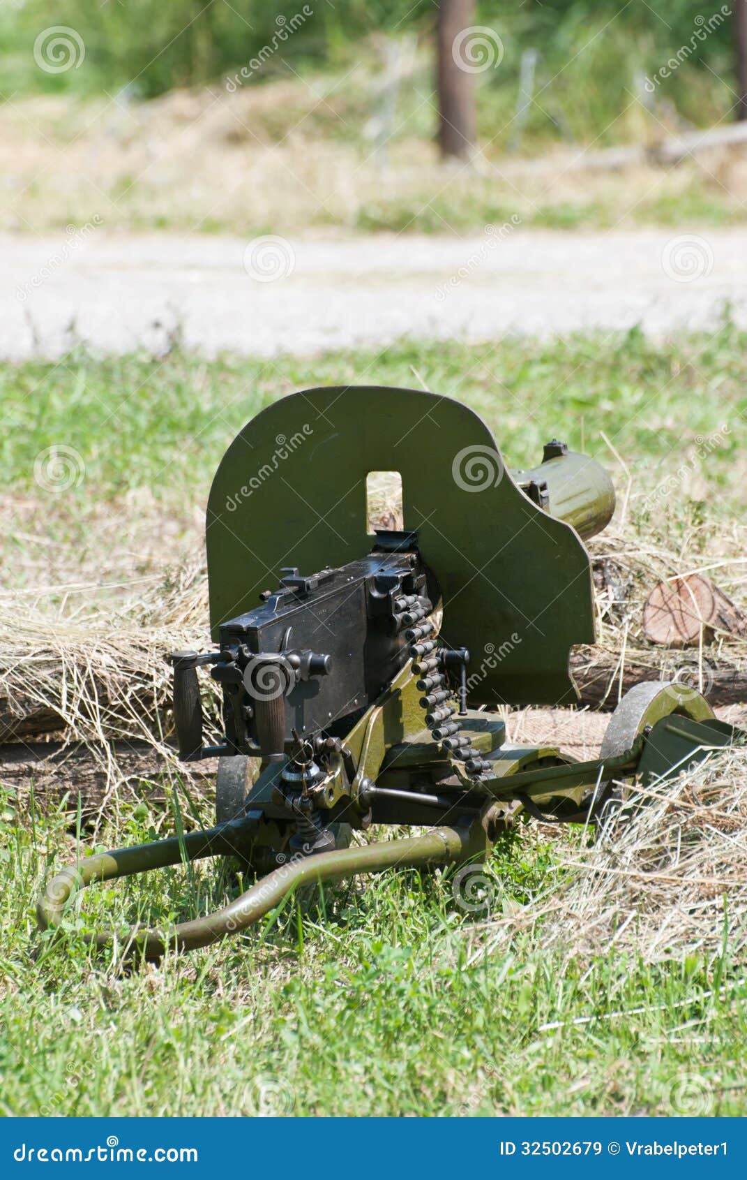 Loaded Machine Gun Of World War Ii Stock Image Image Of Location