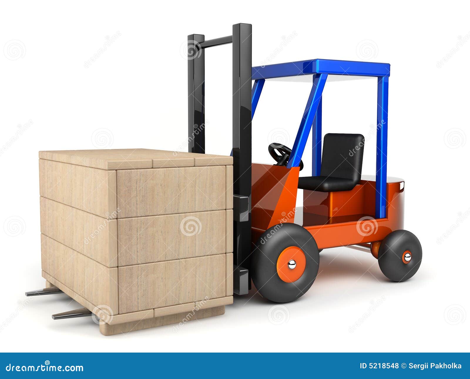 Loader and box stock illustration. Illustration of picking 5218548