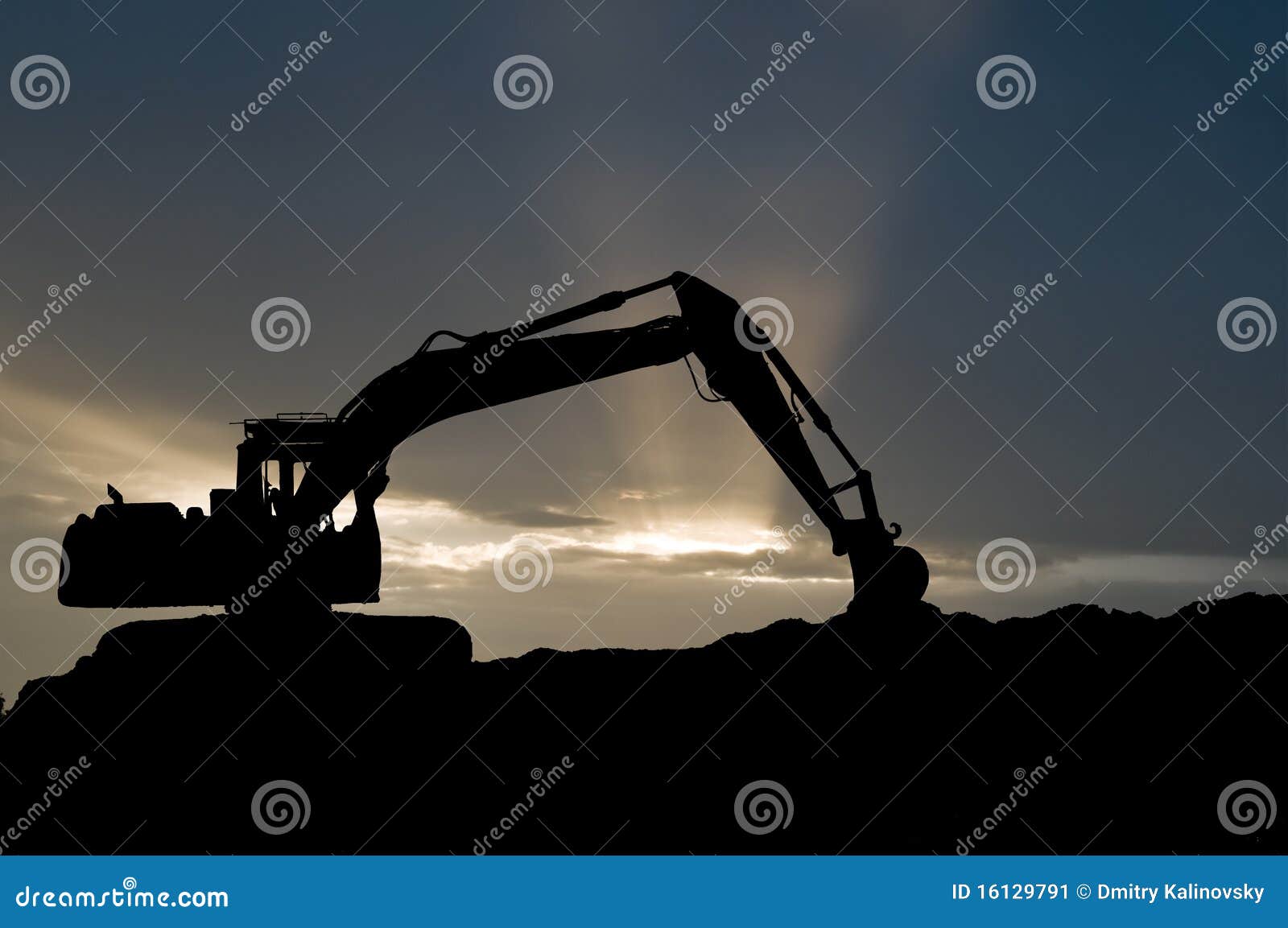 loader excavator silhouette