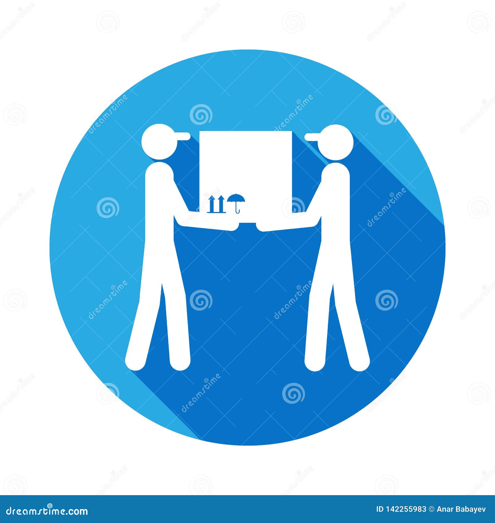 Loaders With A Packing Box Icon With Long Shadow Element Of Logistics Icon Signs And Symbols Collection Icon For Websites Web Stock Illustration Illustration Of Icon Loader